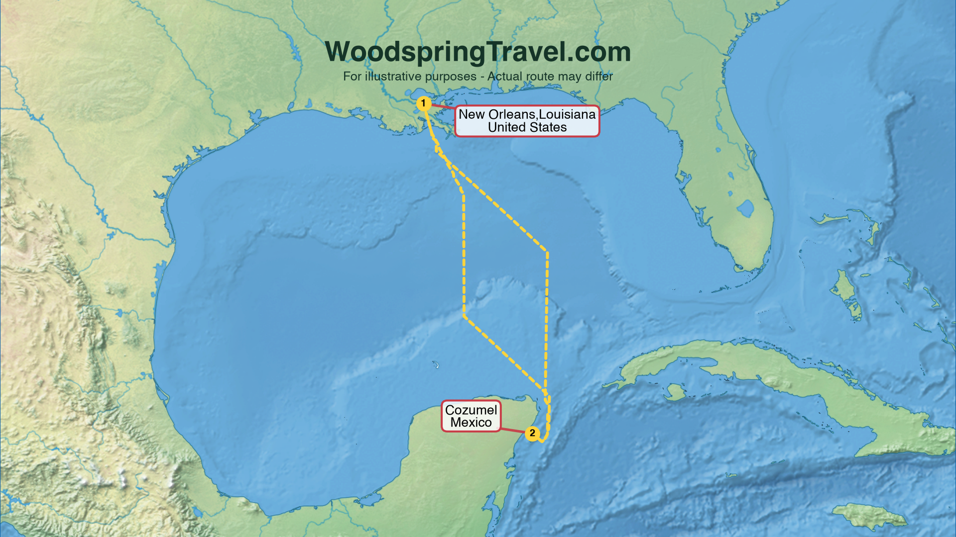 Route Illustration - Actual route may differ