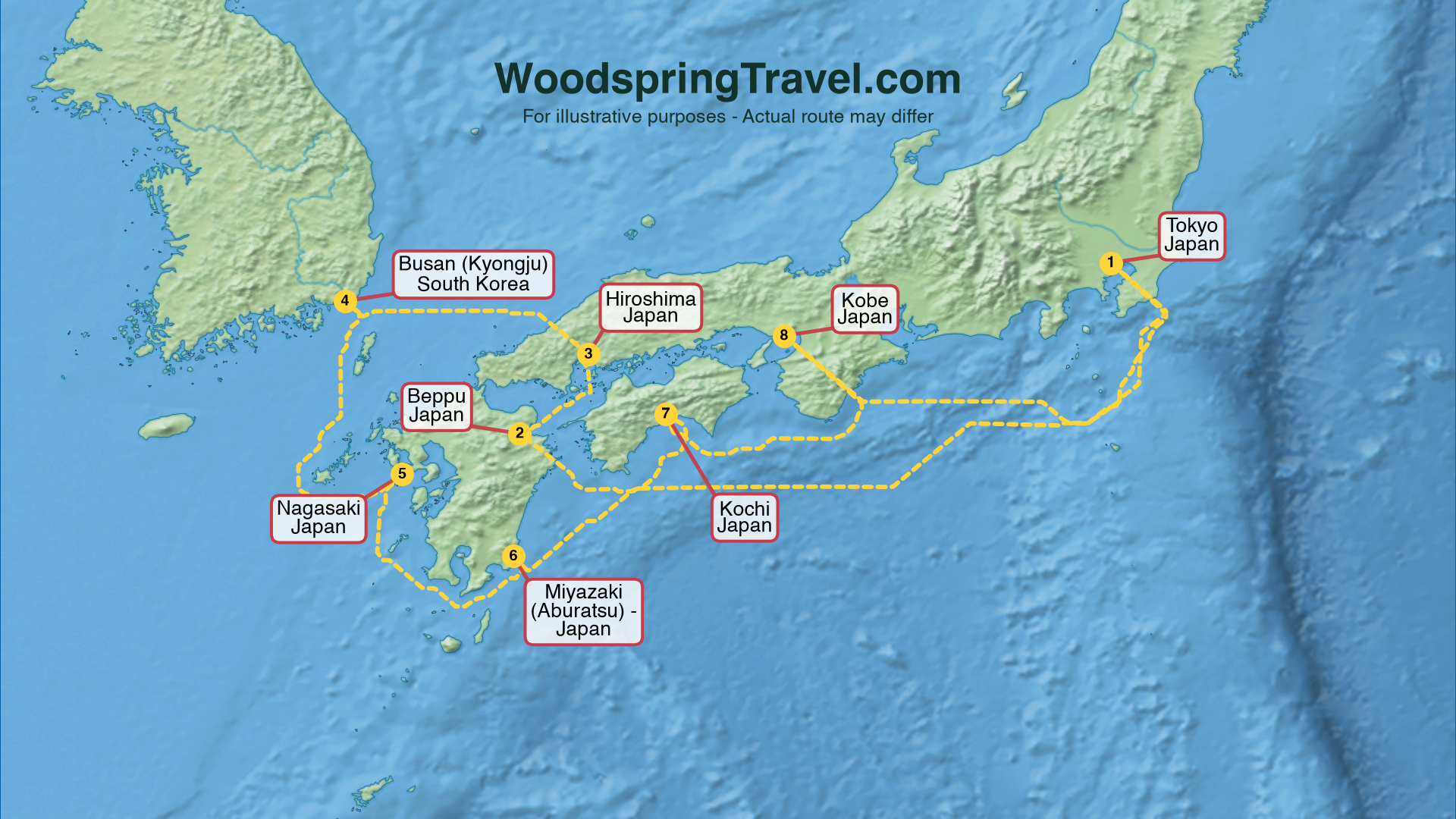 Route Illustration - Actual route may differ