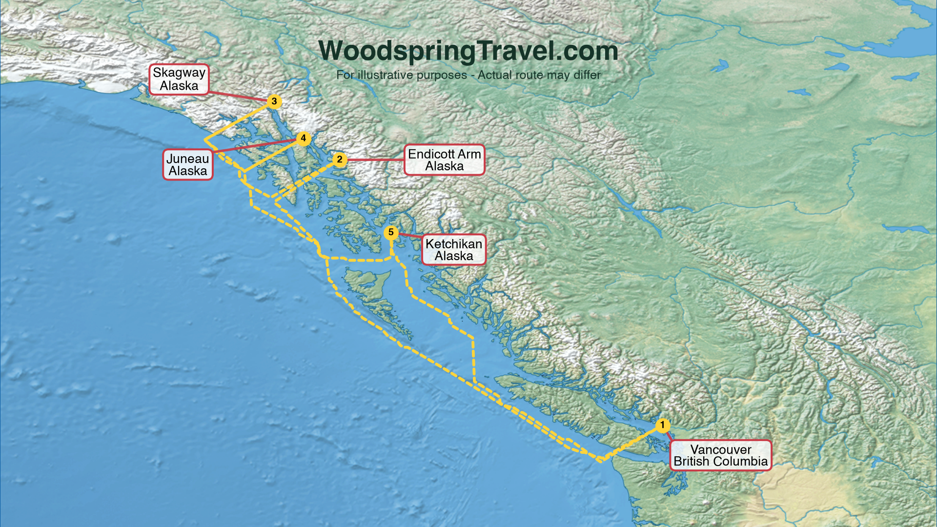 Route Illustration - Actual route may differ