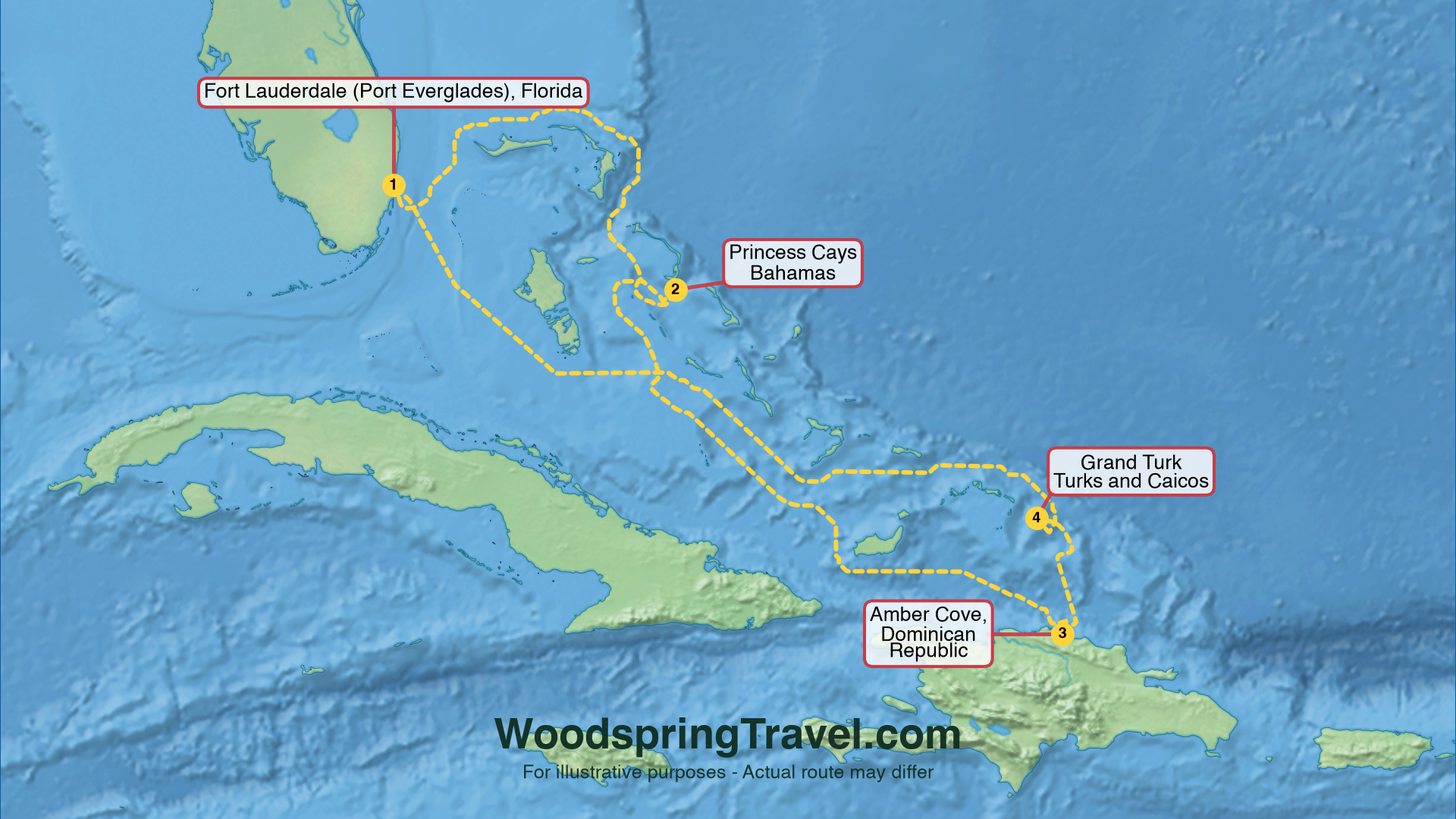 Route Illustration - Actual route may differ
