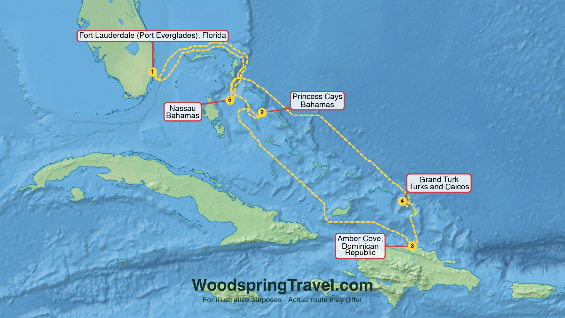 Route Illustration - Actual route may differ