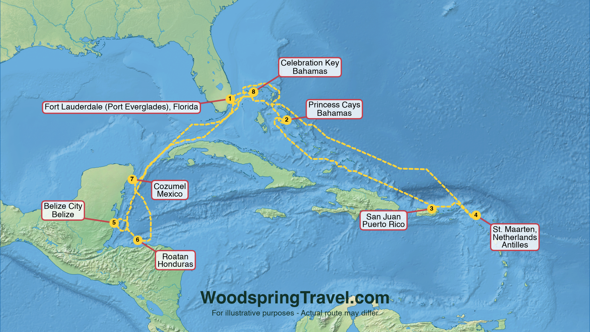 Route Illustration - Actual route may differ