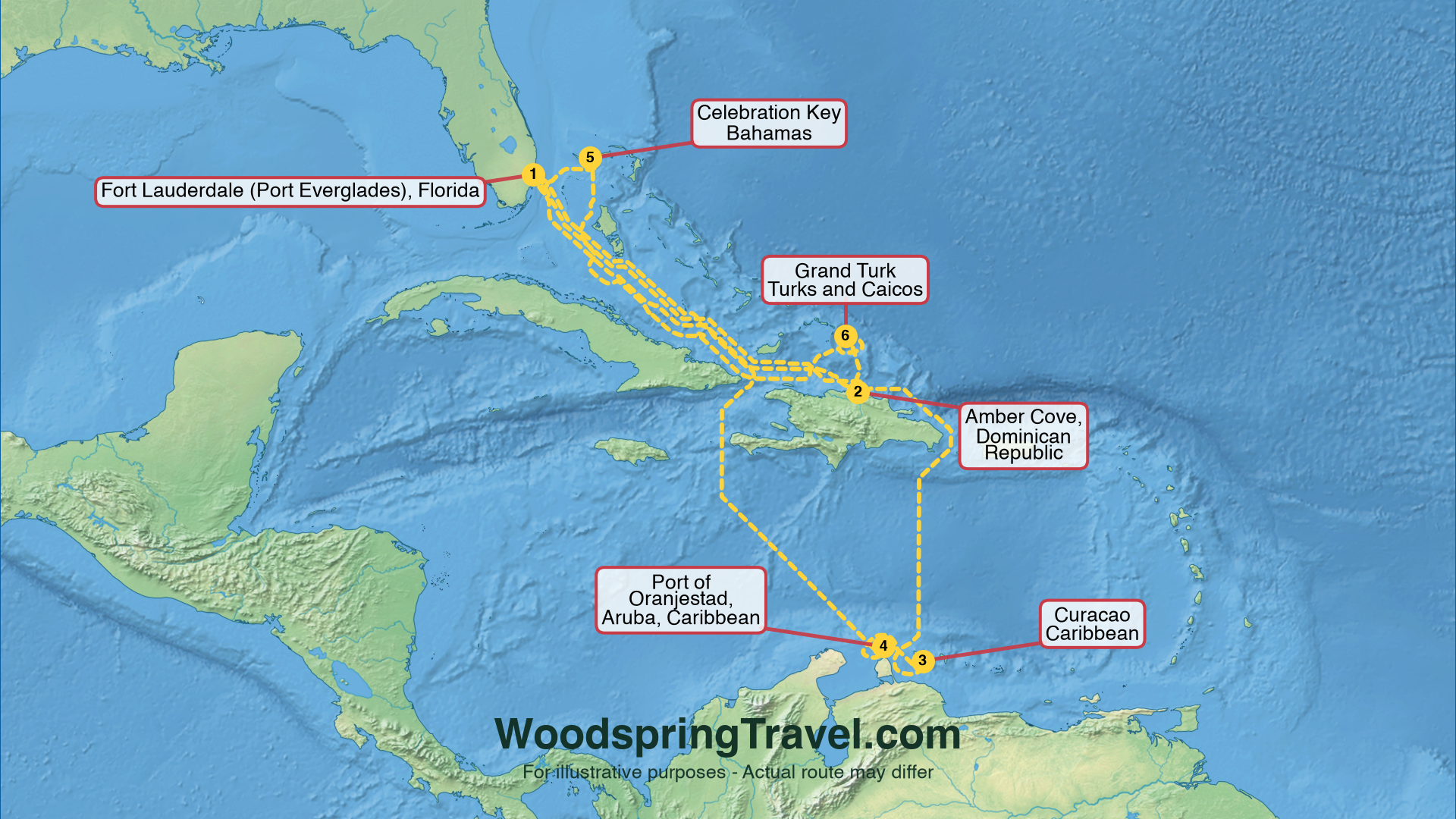 Route Illustration - Actual route may differ