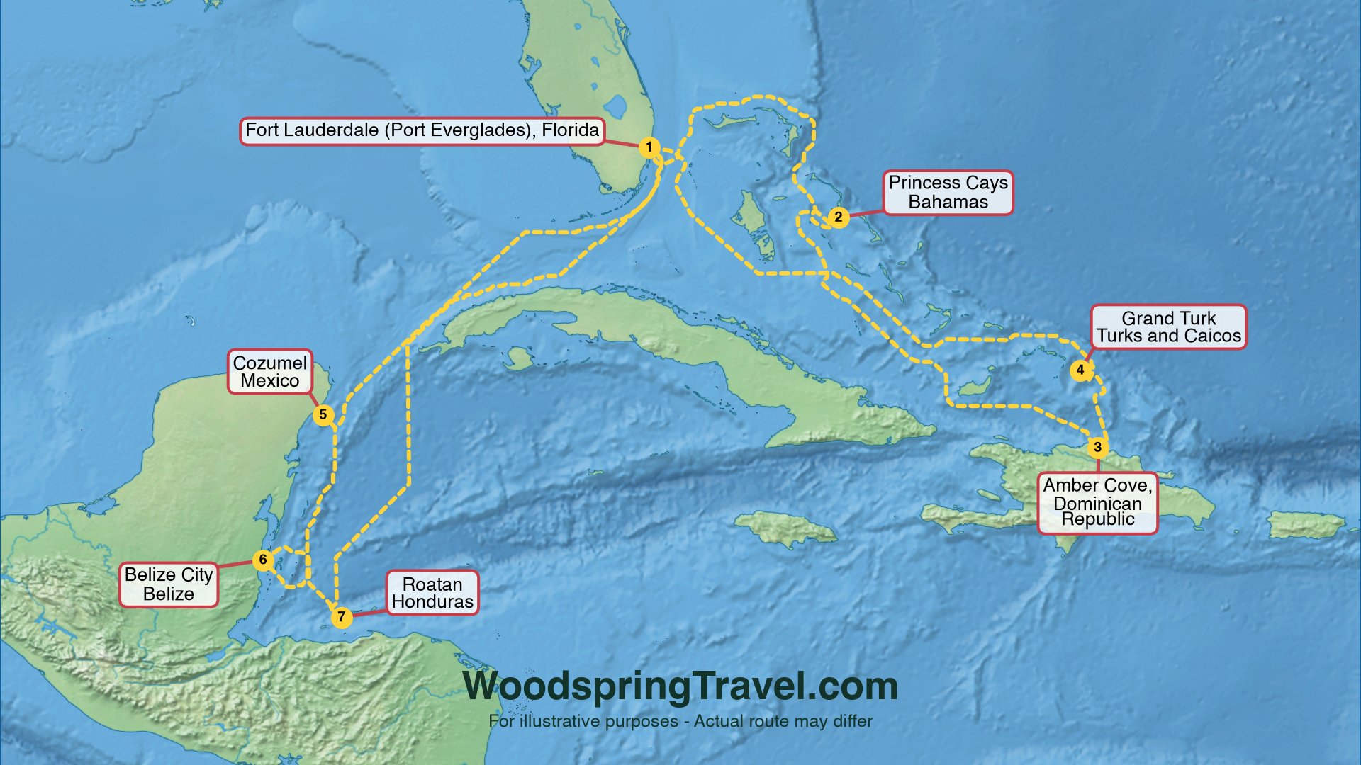 Route Illustration - Actual route may differ