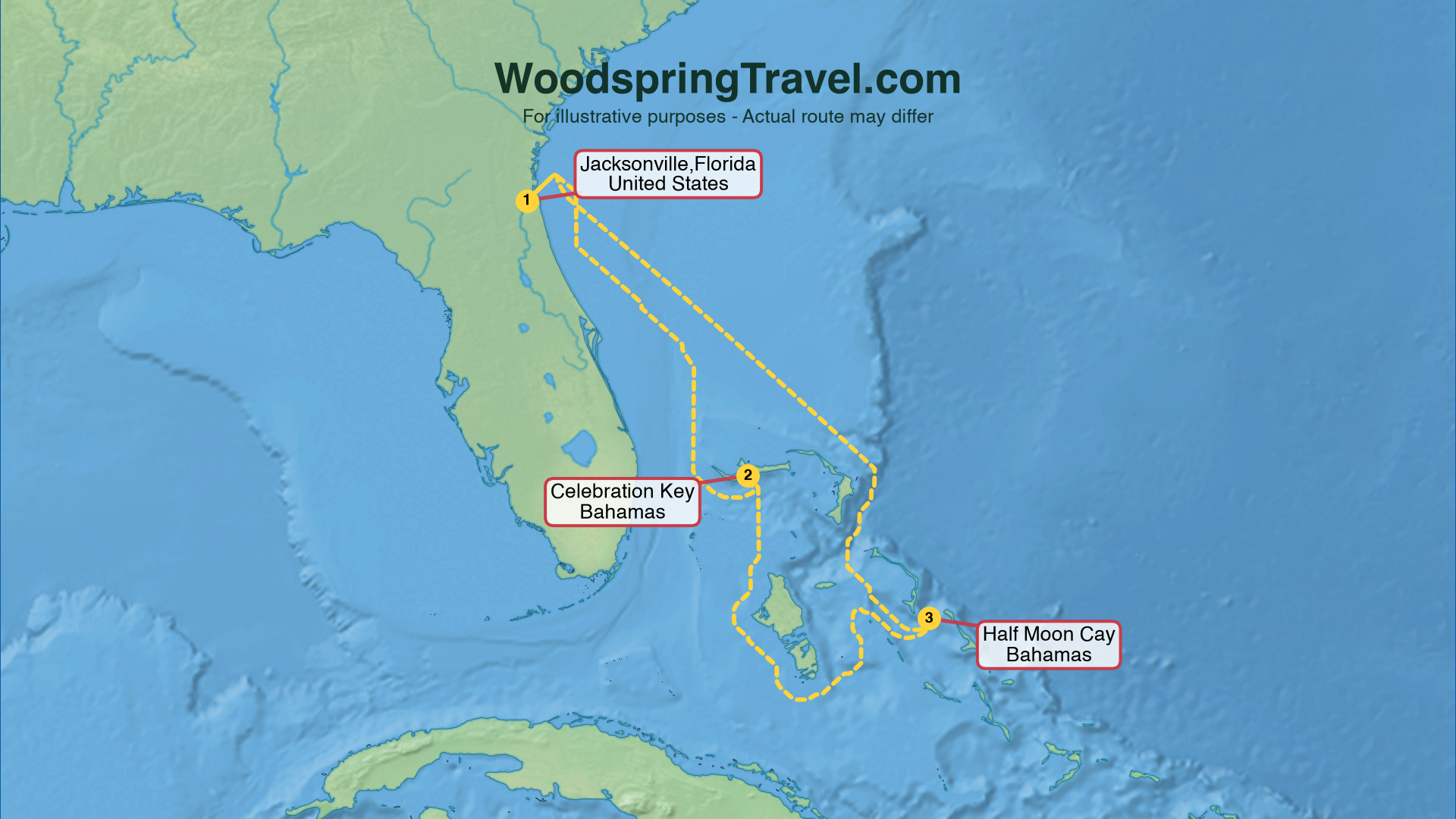 Route Illustration - Actual route may differ