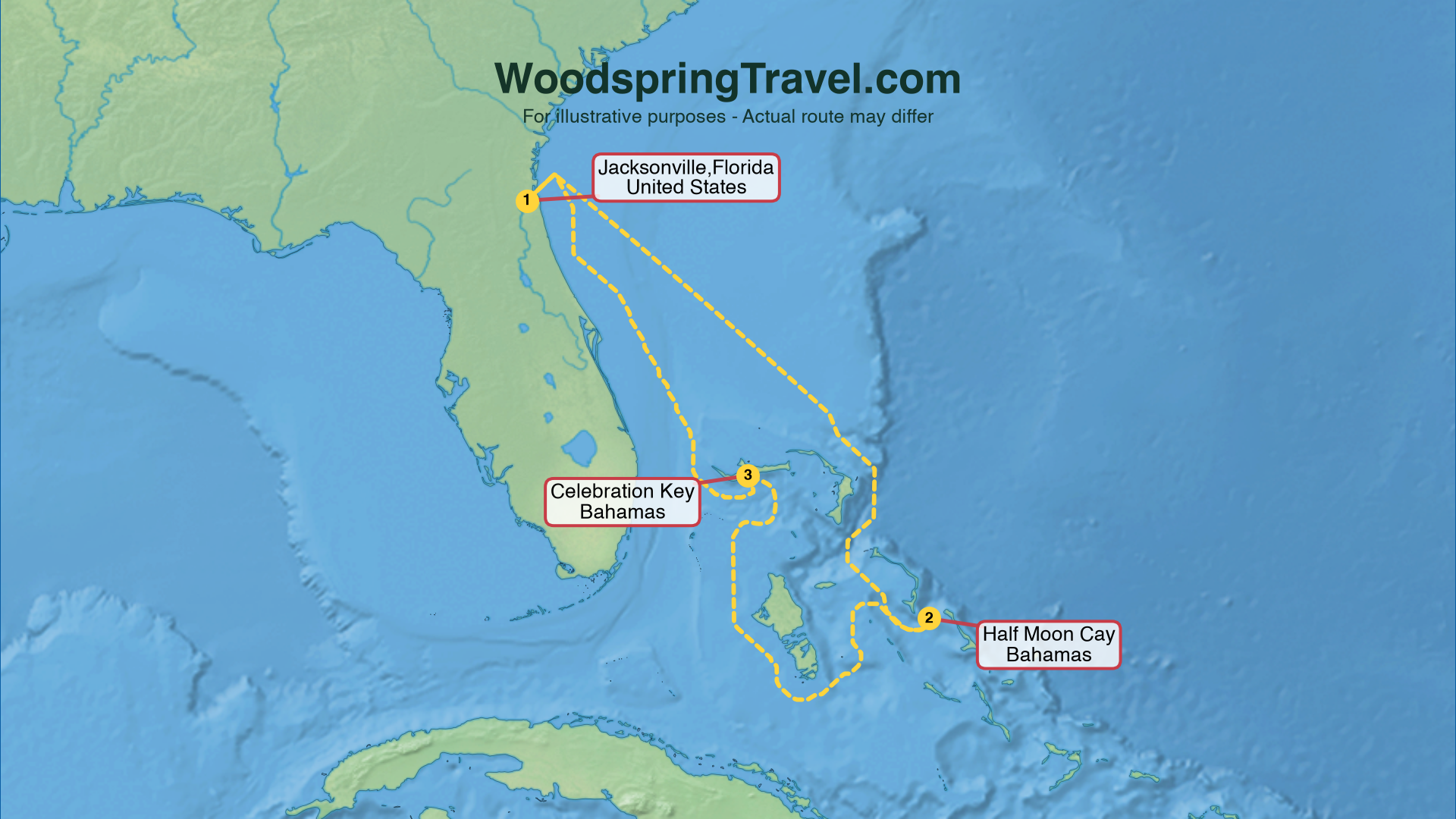 Route Illustration - Actual route may differ