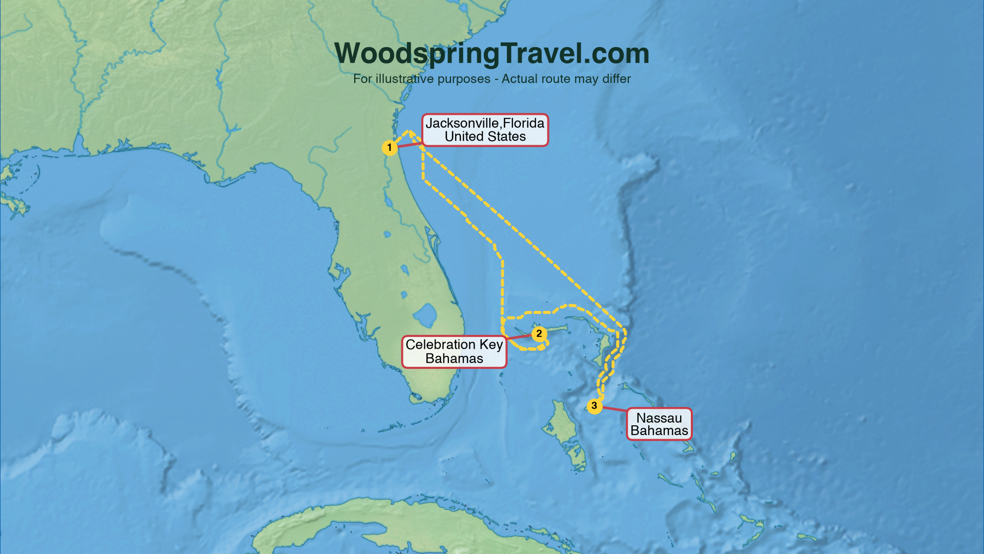 Route Illustration - Actual route may differ