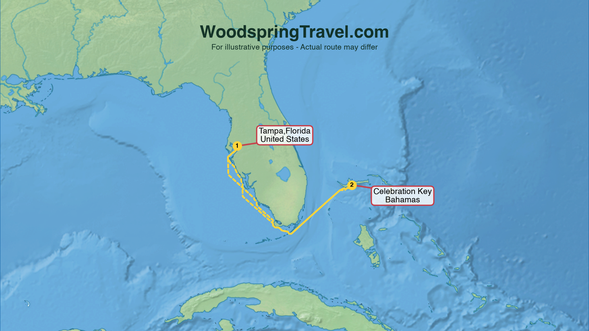 Route Illustration - Actual route may differ