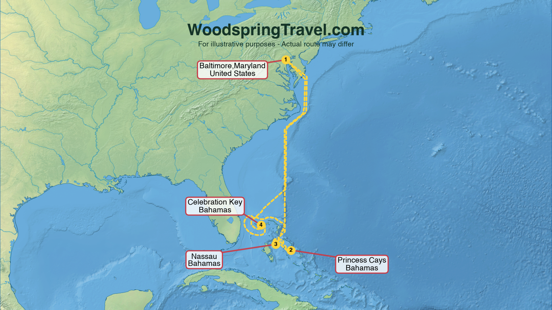 Route Illustration - Actual route may differ