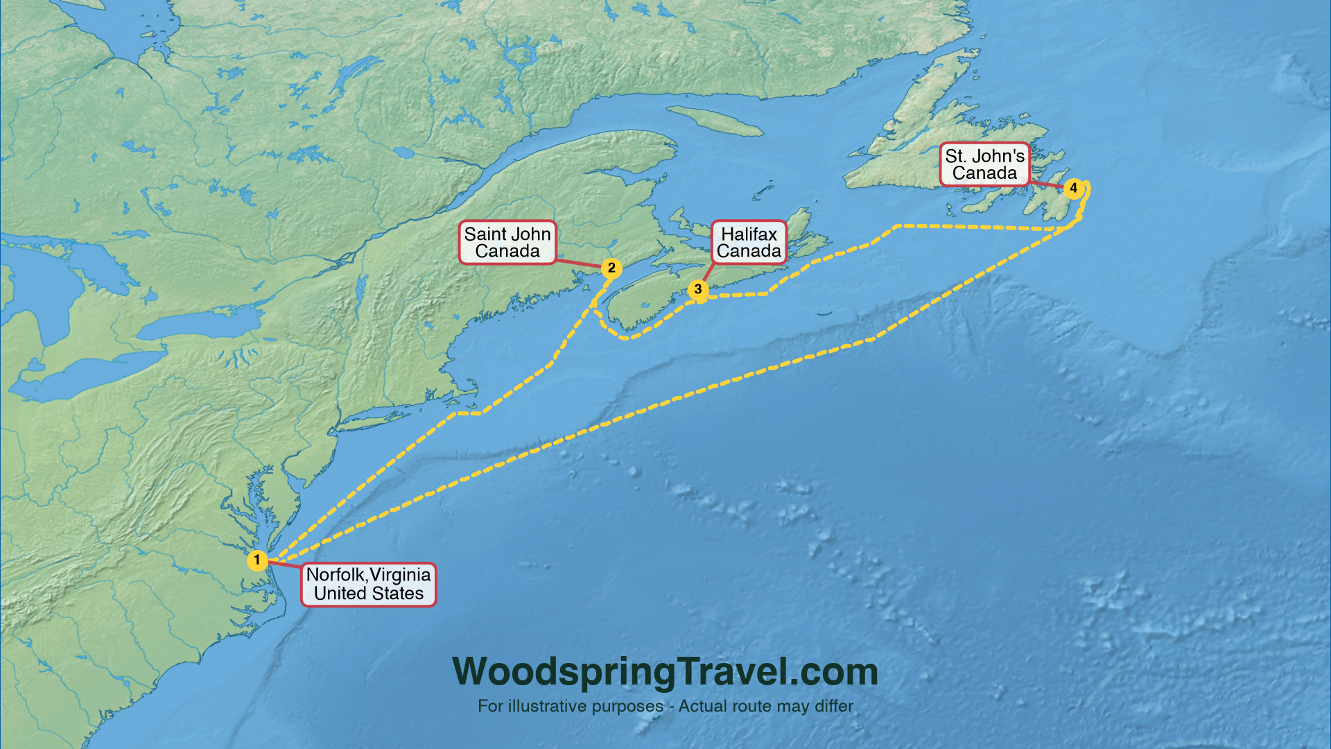 Route Illustration - Actual route may differ