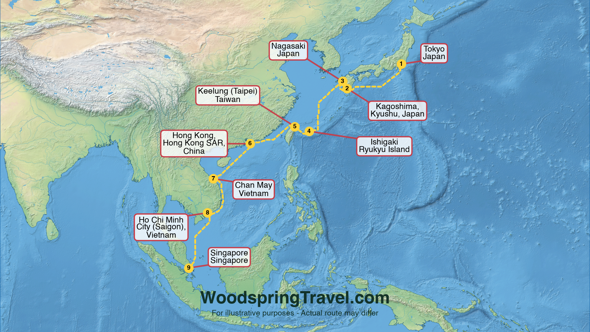 Route Illustration - Actual route may differ