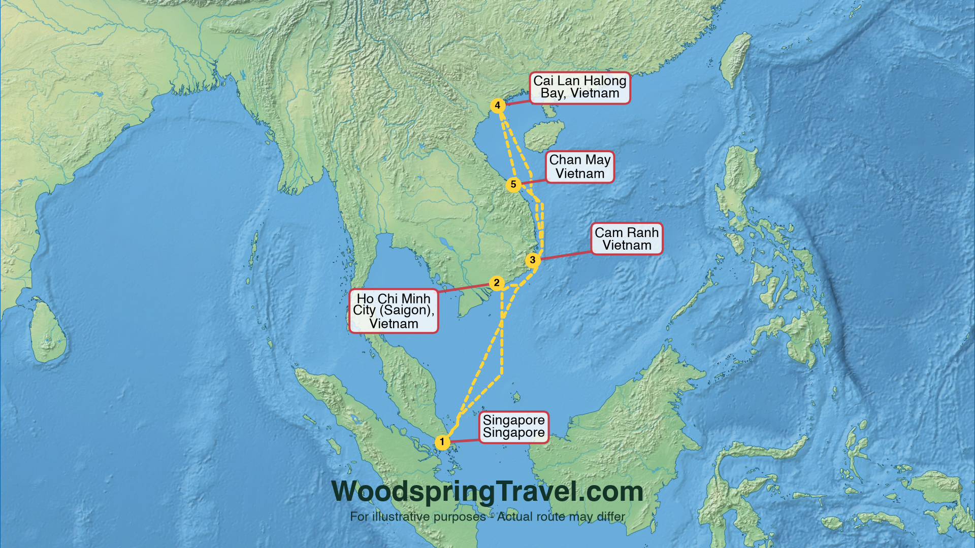 Route Illustration - Actual route may differ