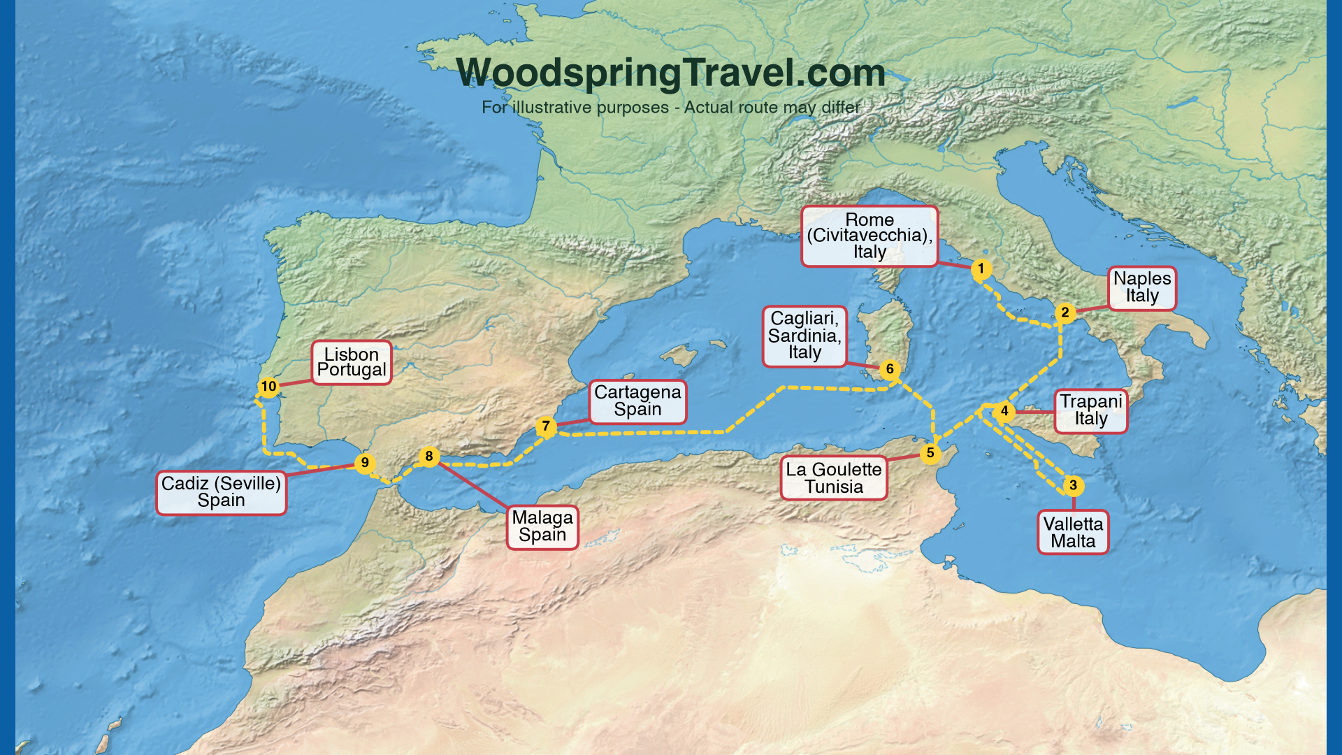 Route Illustration - Actual route may differ