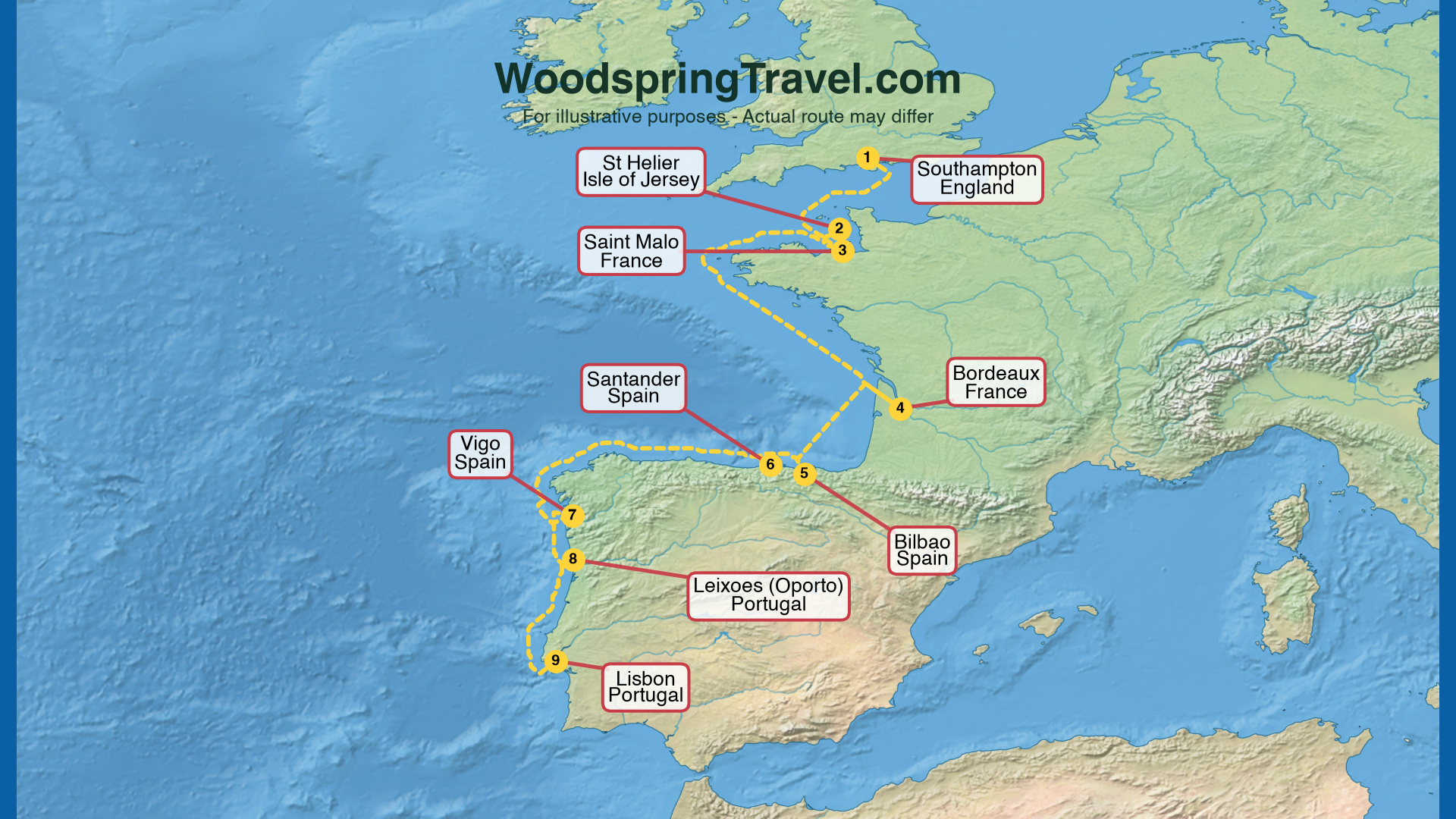 Route Illustration - Actual route may differ Route Illustration - Actual route may differ