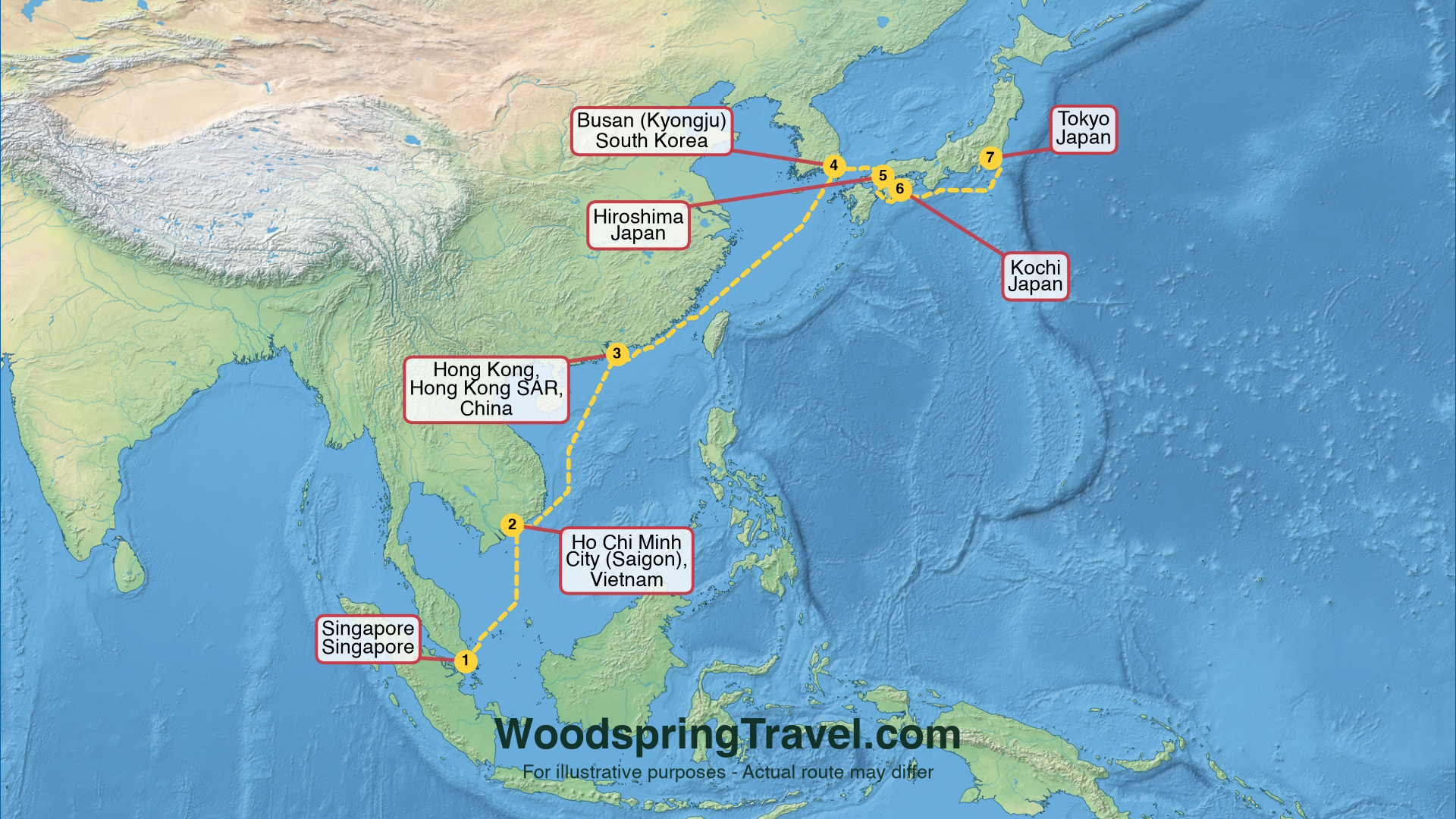 Route Illustration - Actual route may differ
