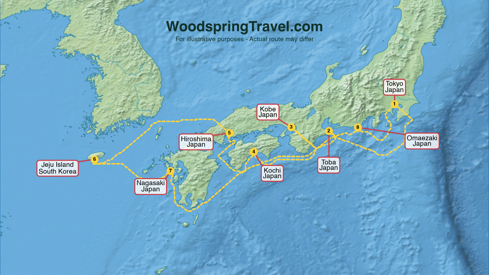 Route Illustration - Actual route may differ