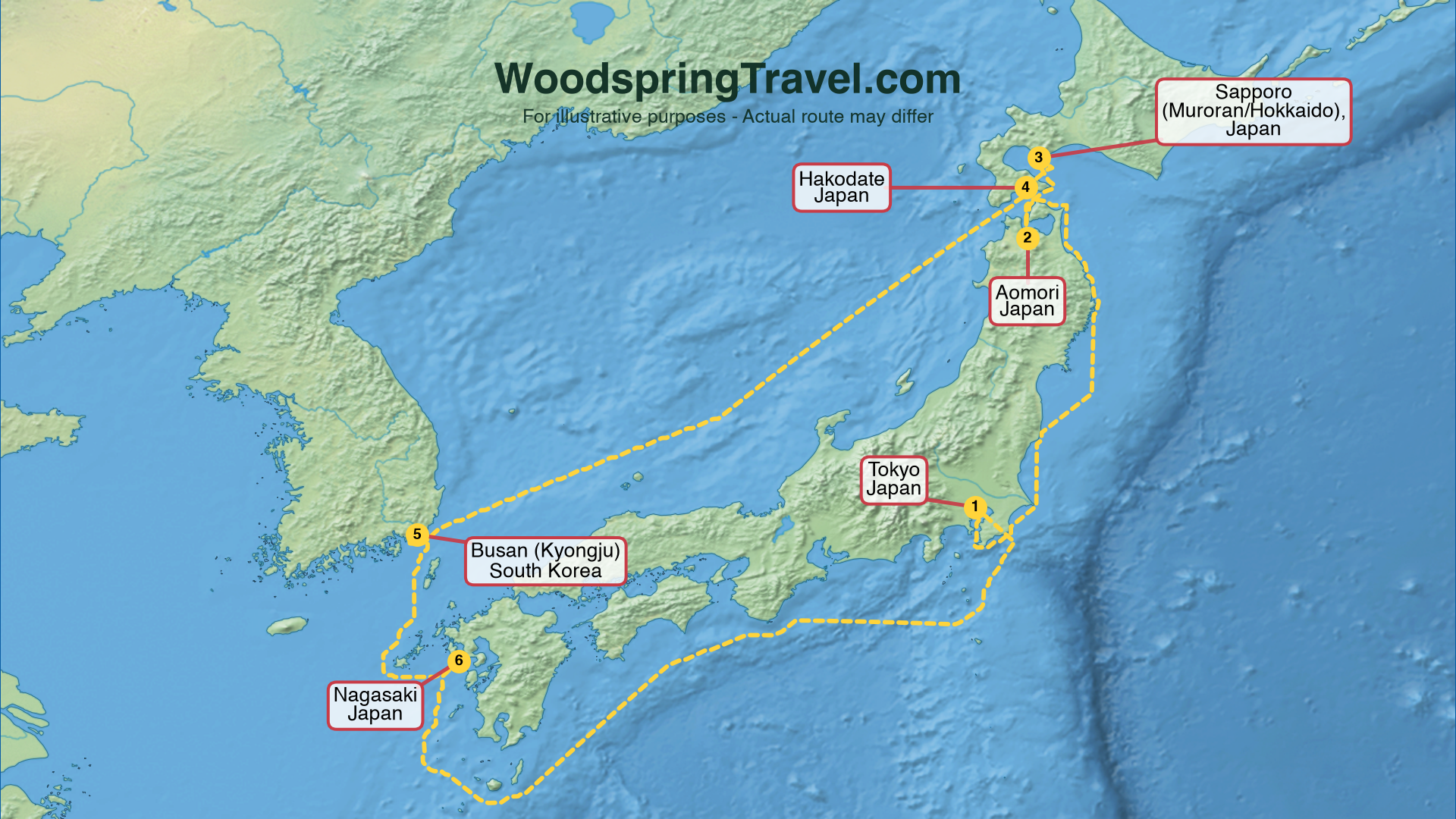 Route Illustration - Actual route may differ