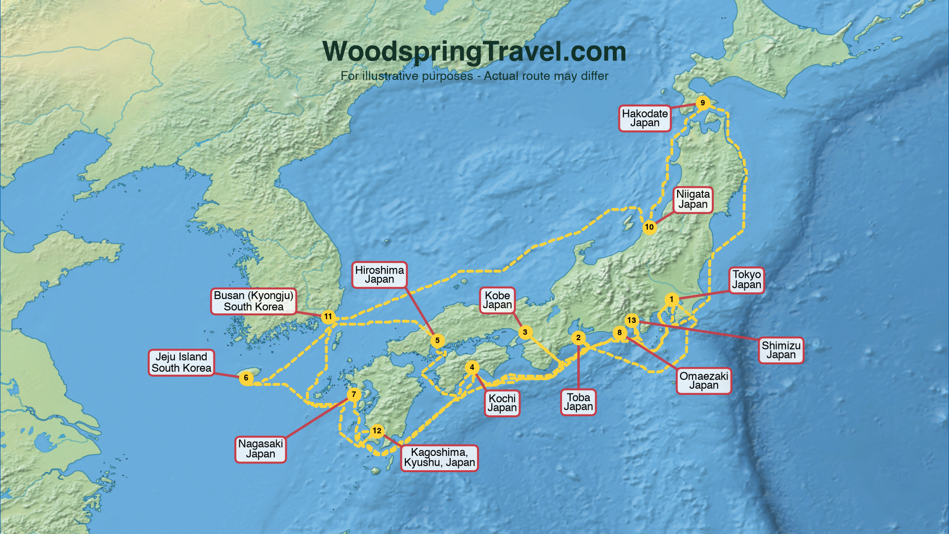 Route Illustration - Actual route may differ