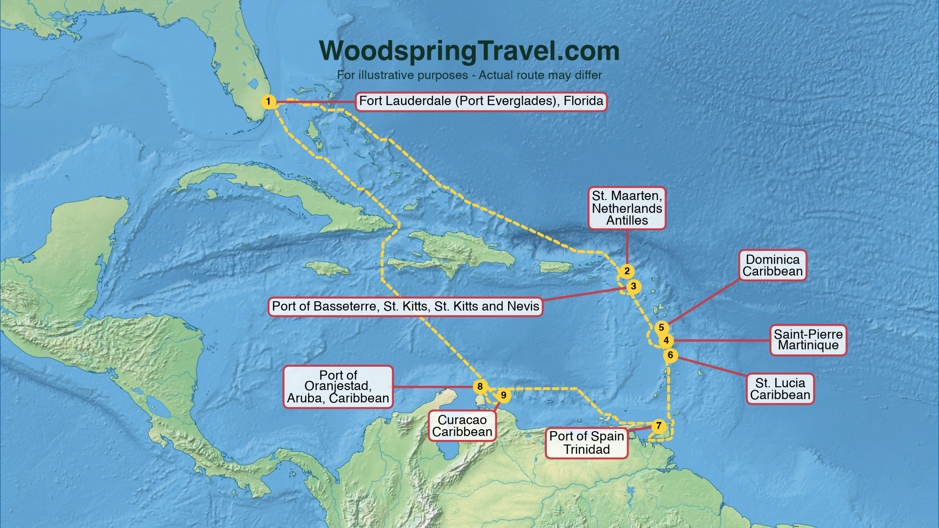 Route Illustration - Actual route may differ