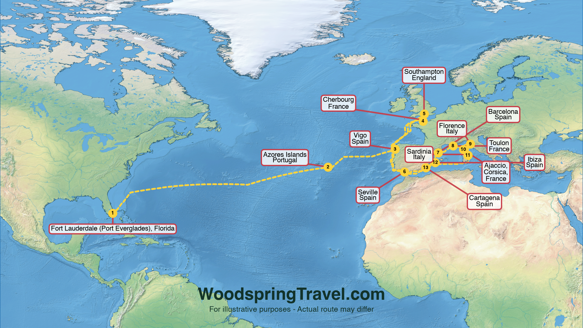 Route Illustration - Actual route may differ
