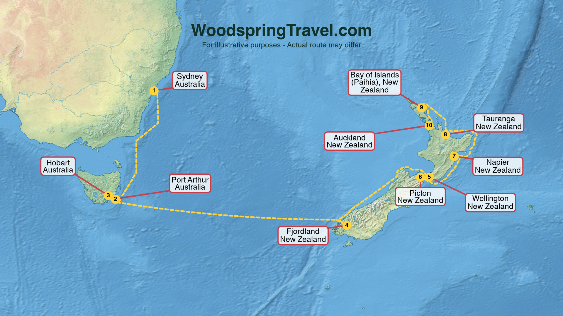 Route Illustration - Actual route may differ