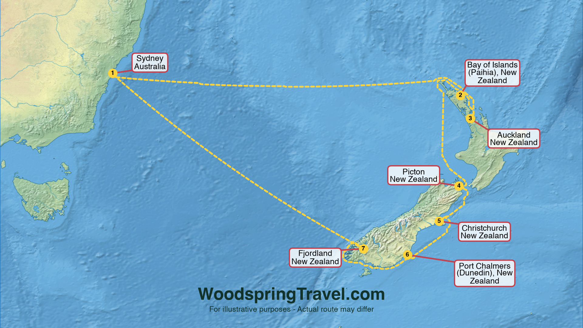 Route Illustration - Actual route may differ