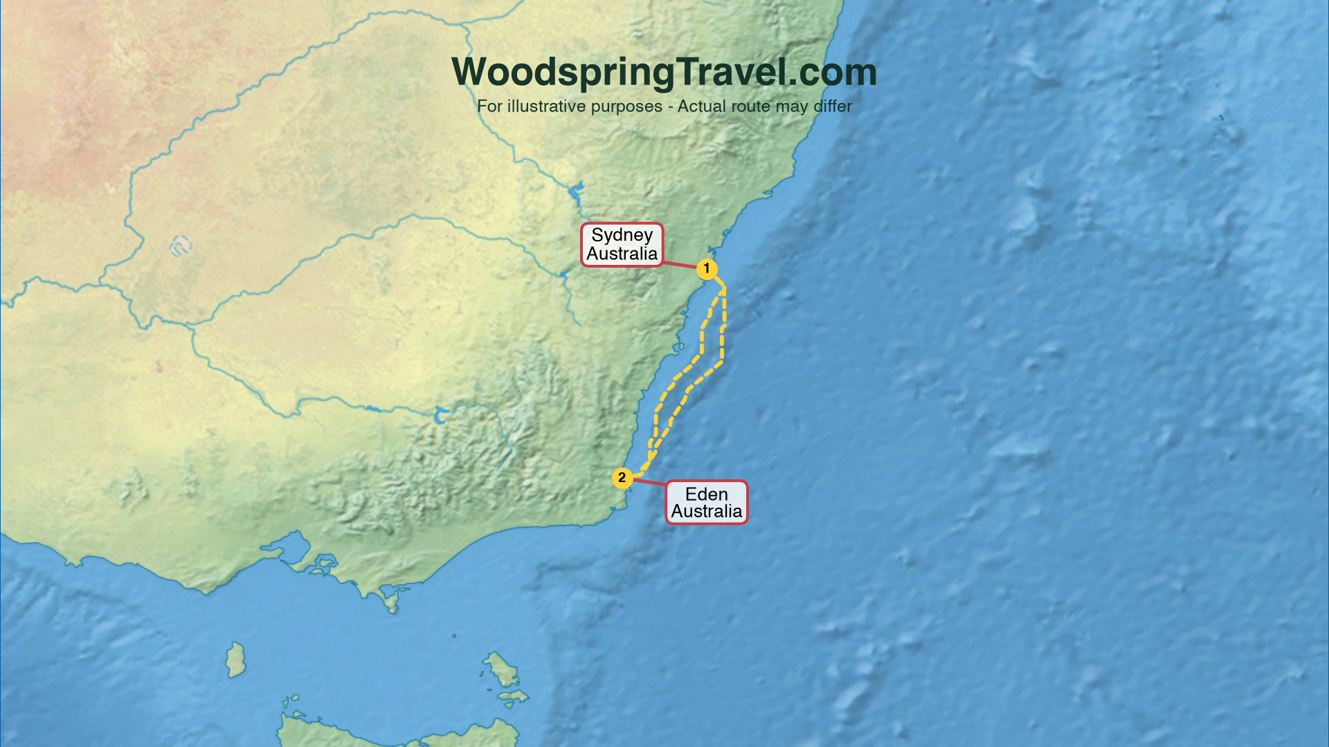 Route Illustration - Actual route may differ