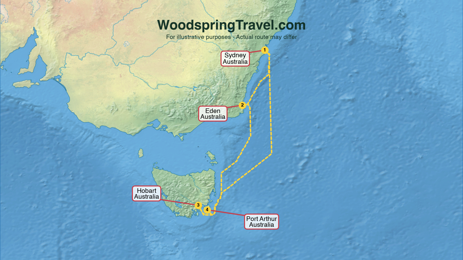 Route Illustration - Actual route may differ