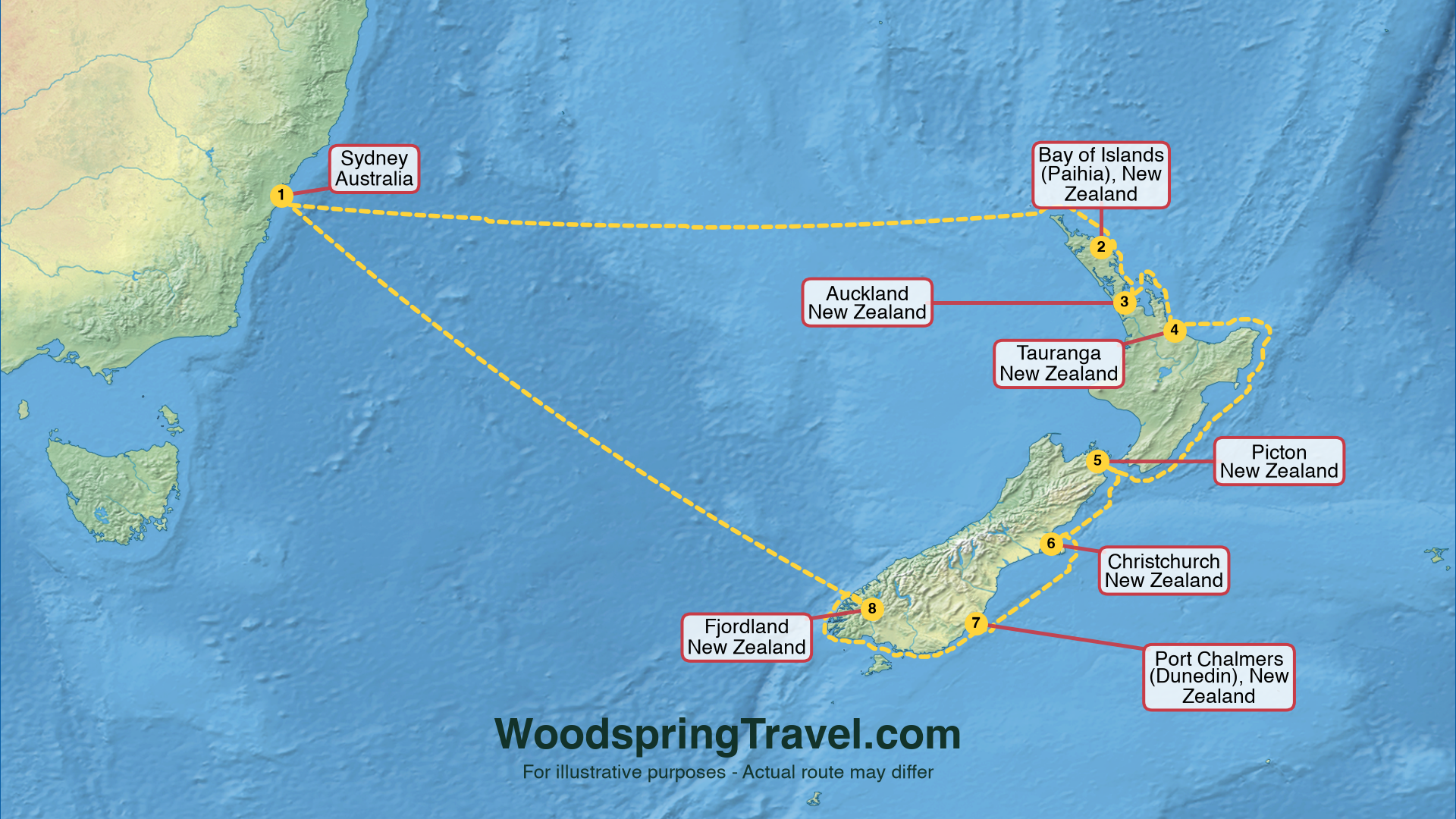 Route Illustration - Actual route may differ