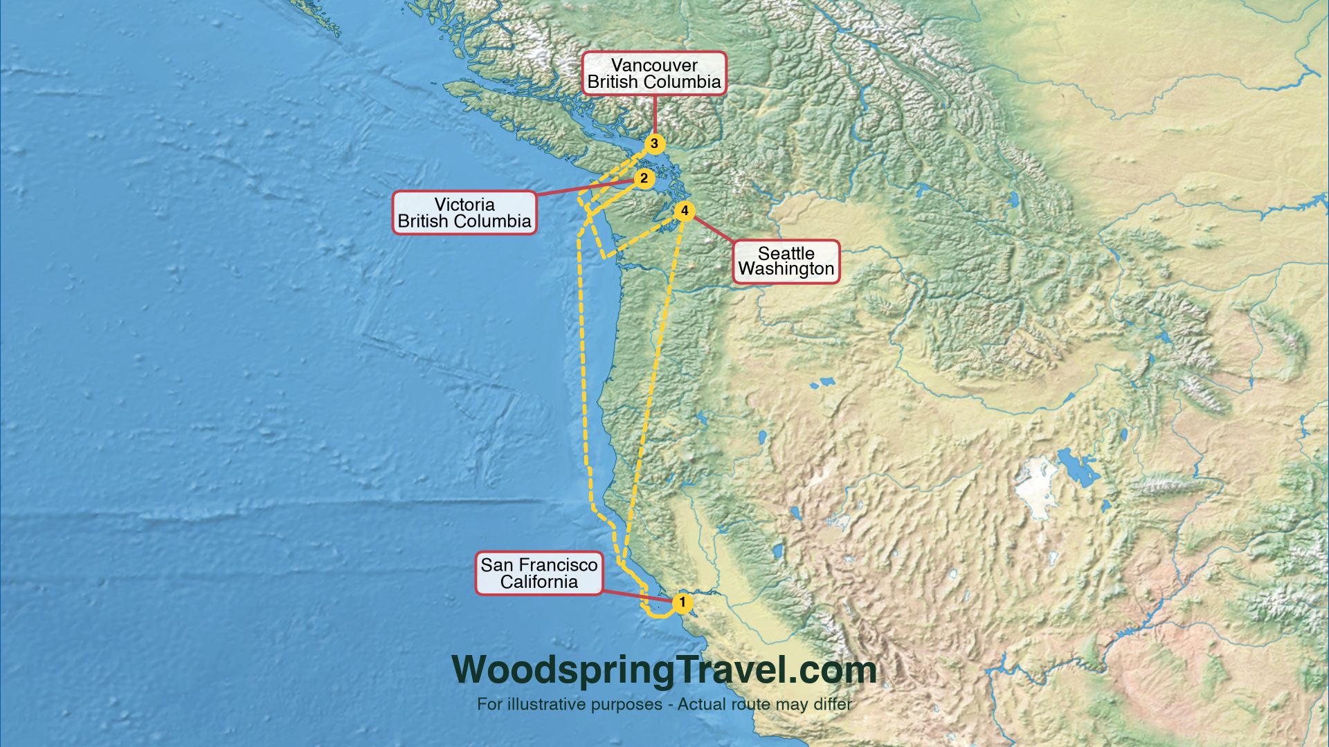 Route Illustration - Actual route may differ