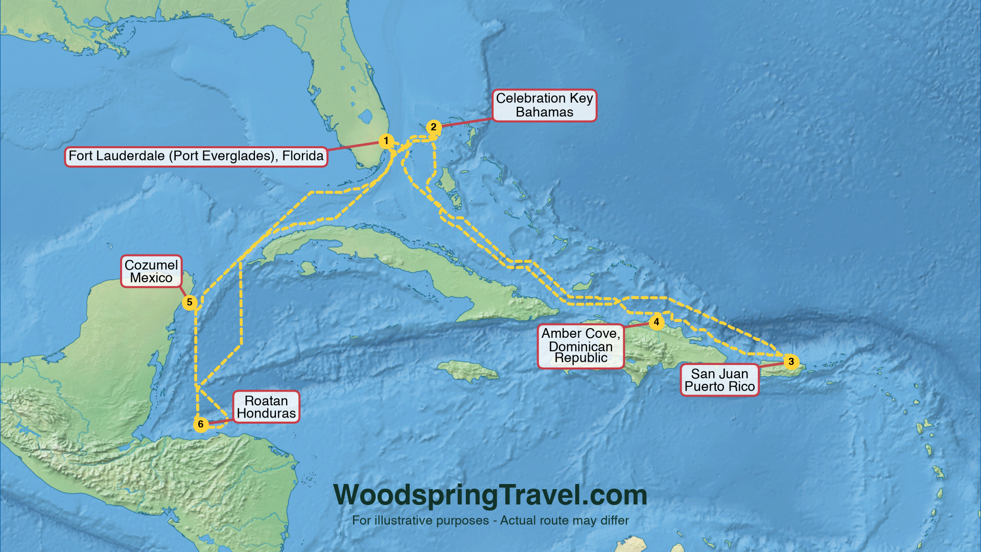 Route Illustration - Actual route may differ