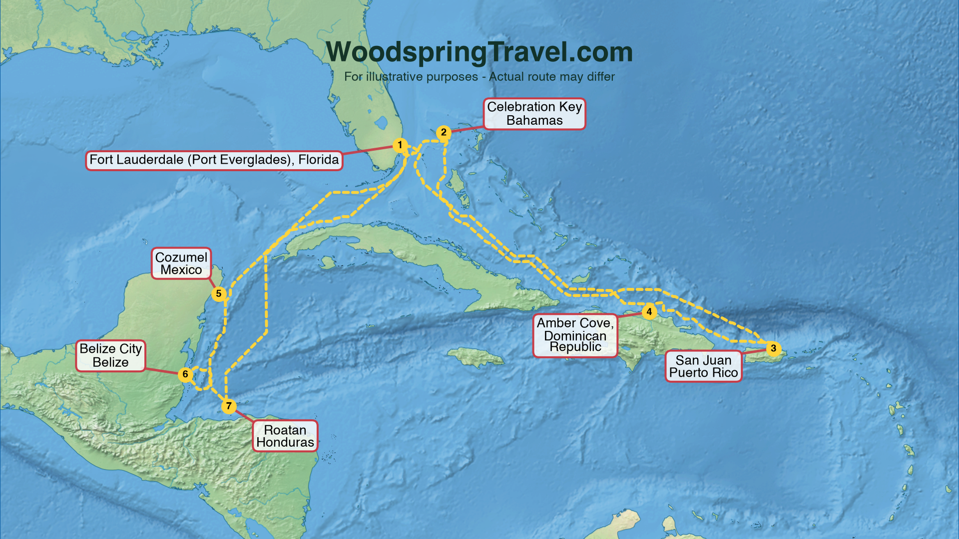 Route Illustration - Actual route may differ