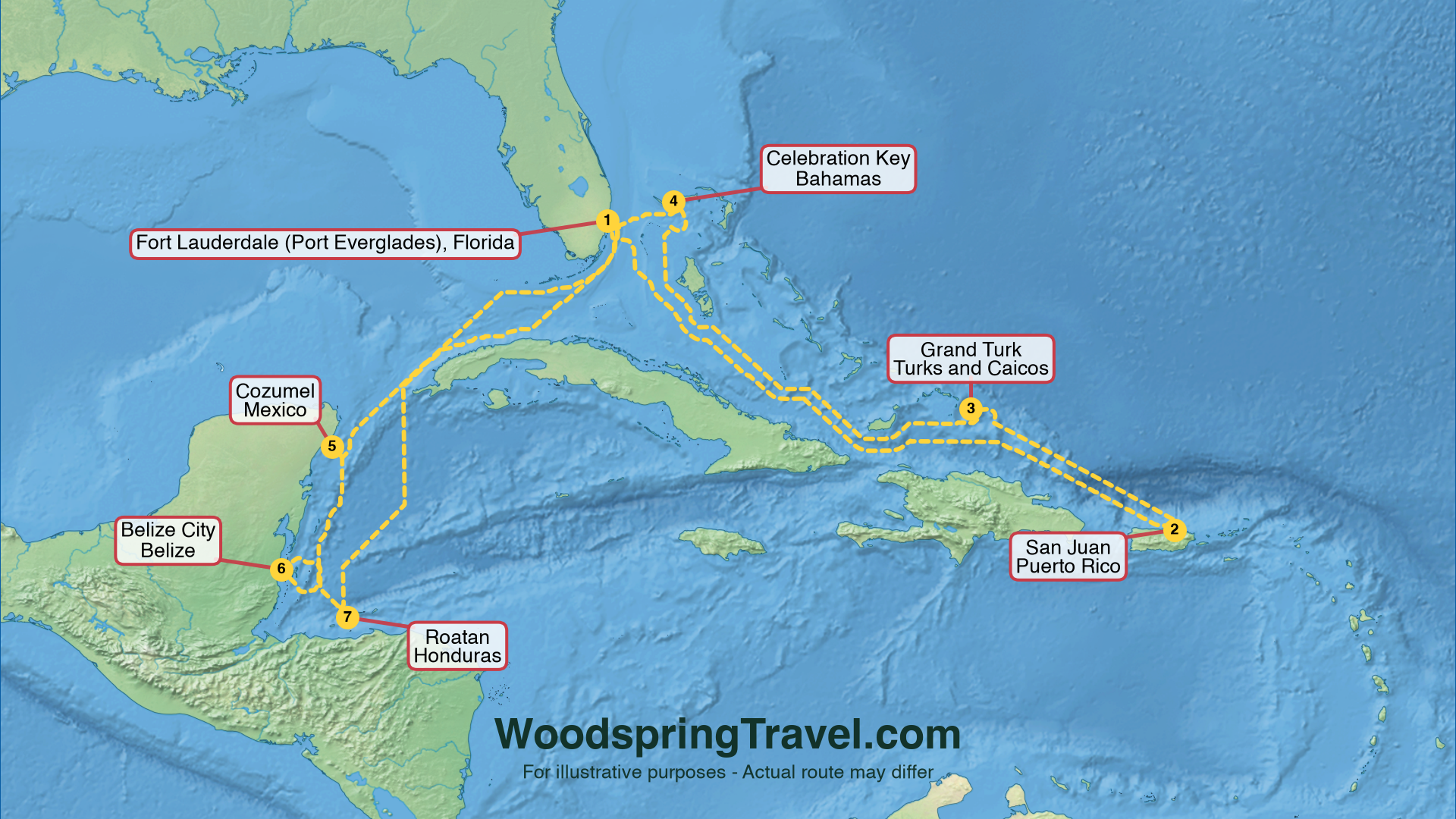 Route Illustration - Actual route may differ
