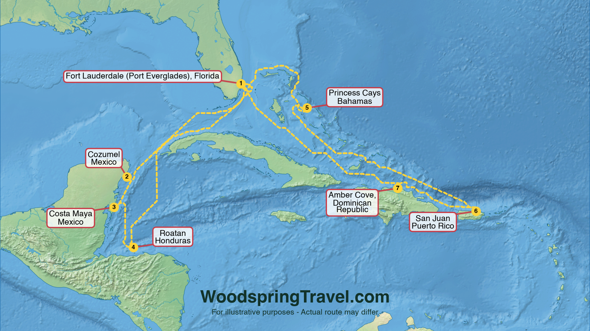 Route Illustration - Actual route may differ