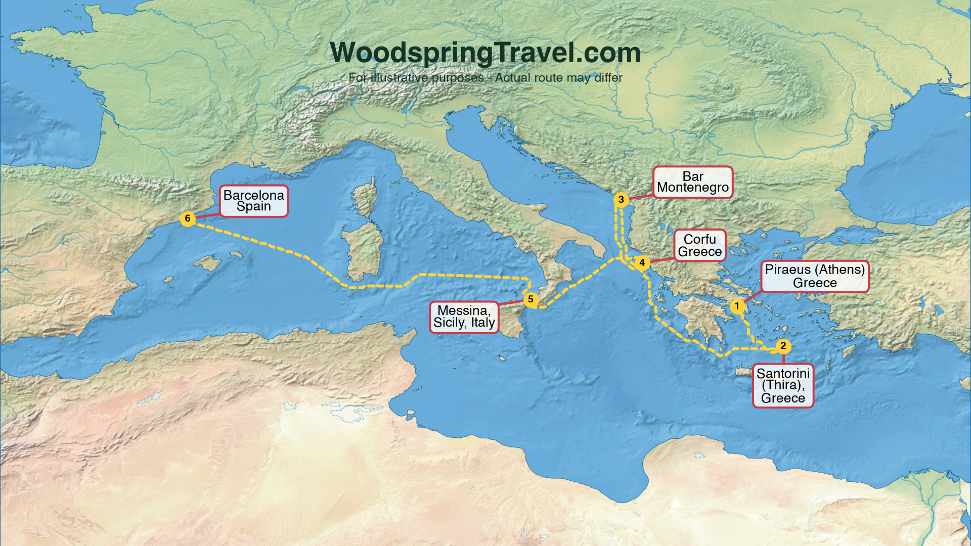 Route Illustration - Actual route may differ