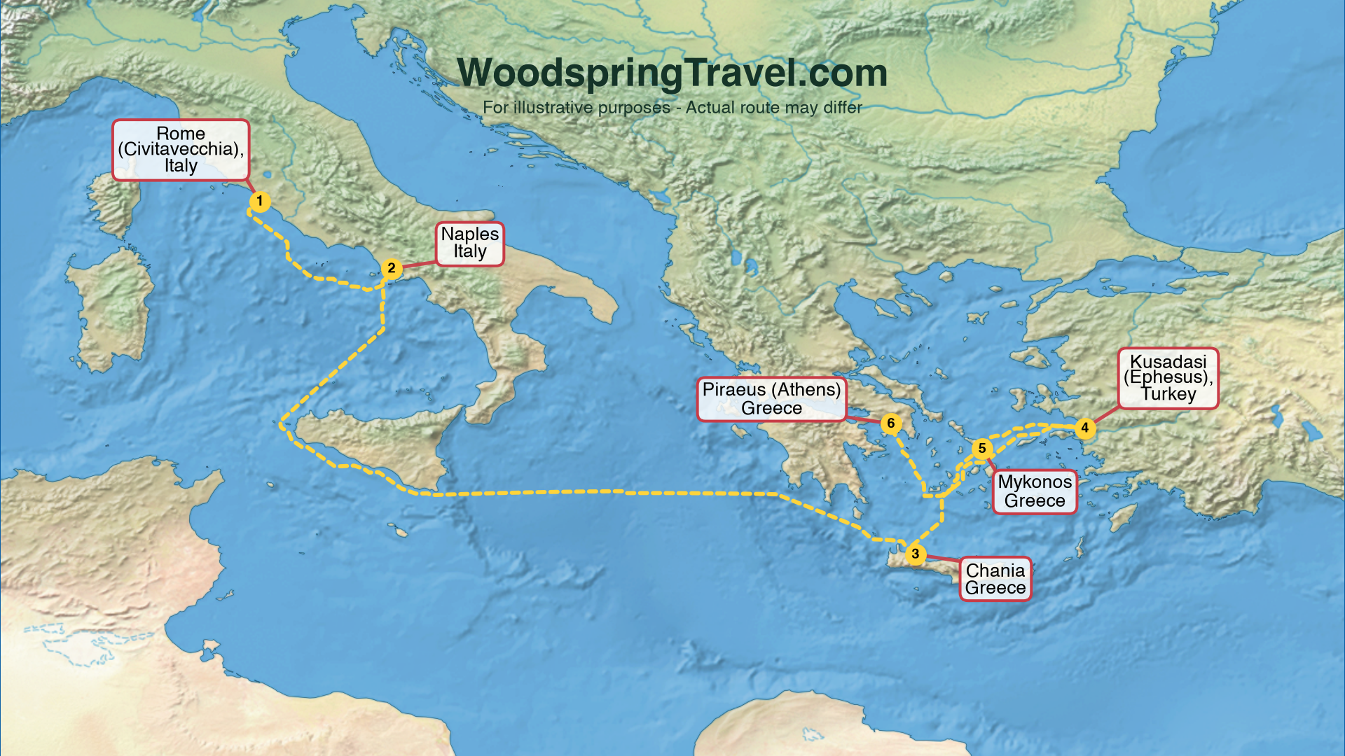 Route Illustration - Actual route may differ