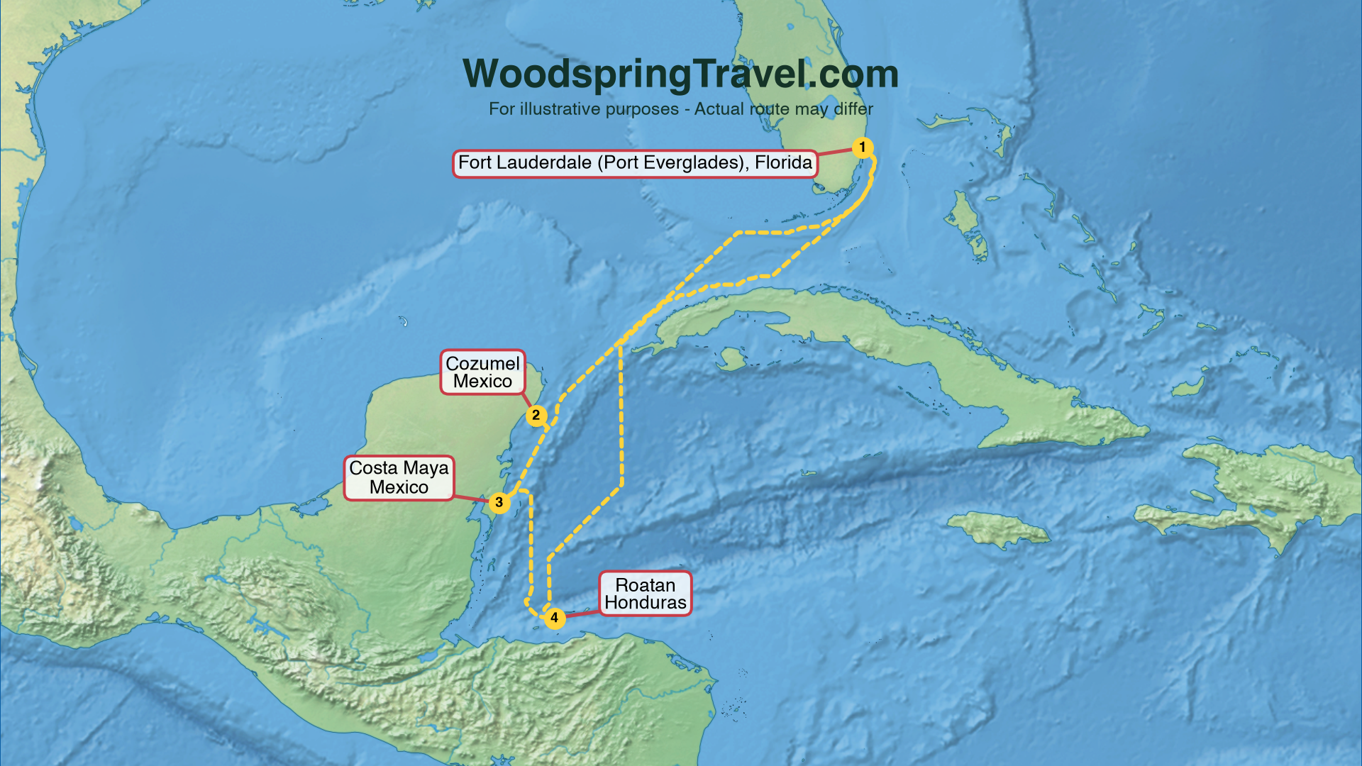 Route Illustration - Actual route may differ