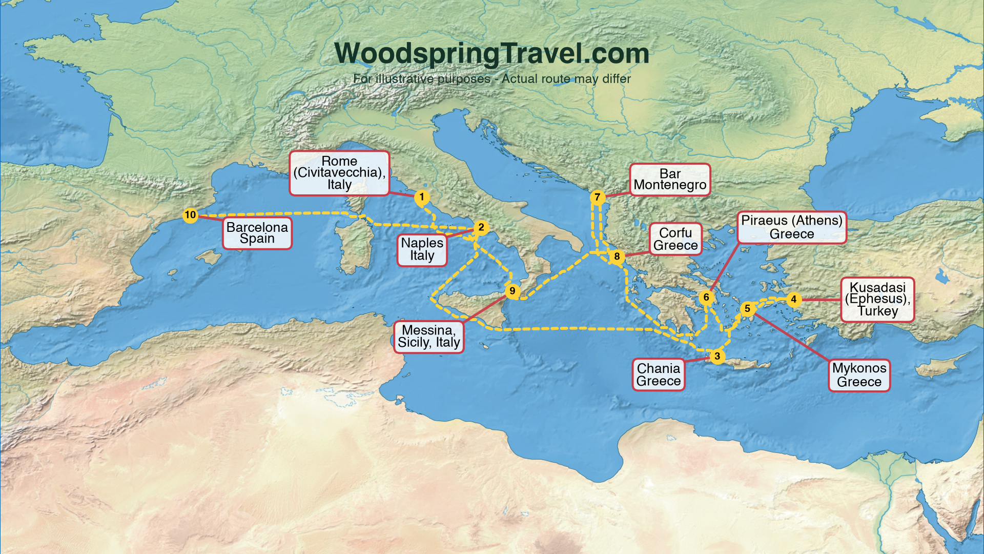 Route Illustration - Actual route may differ