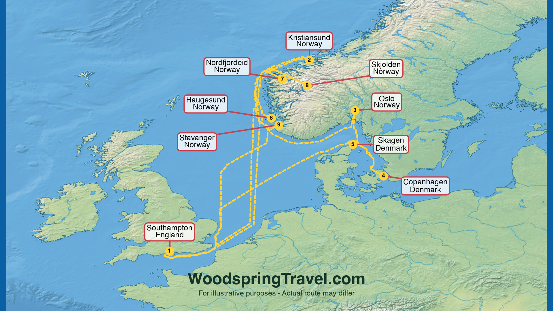 Route Illustration - Actual route may differ