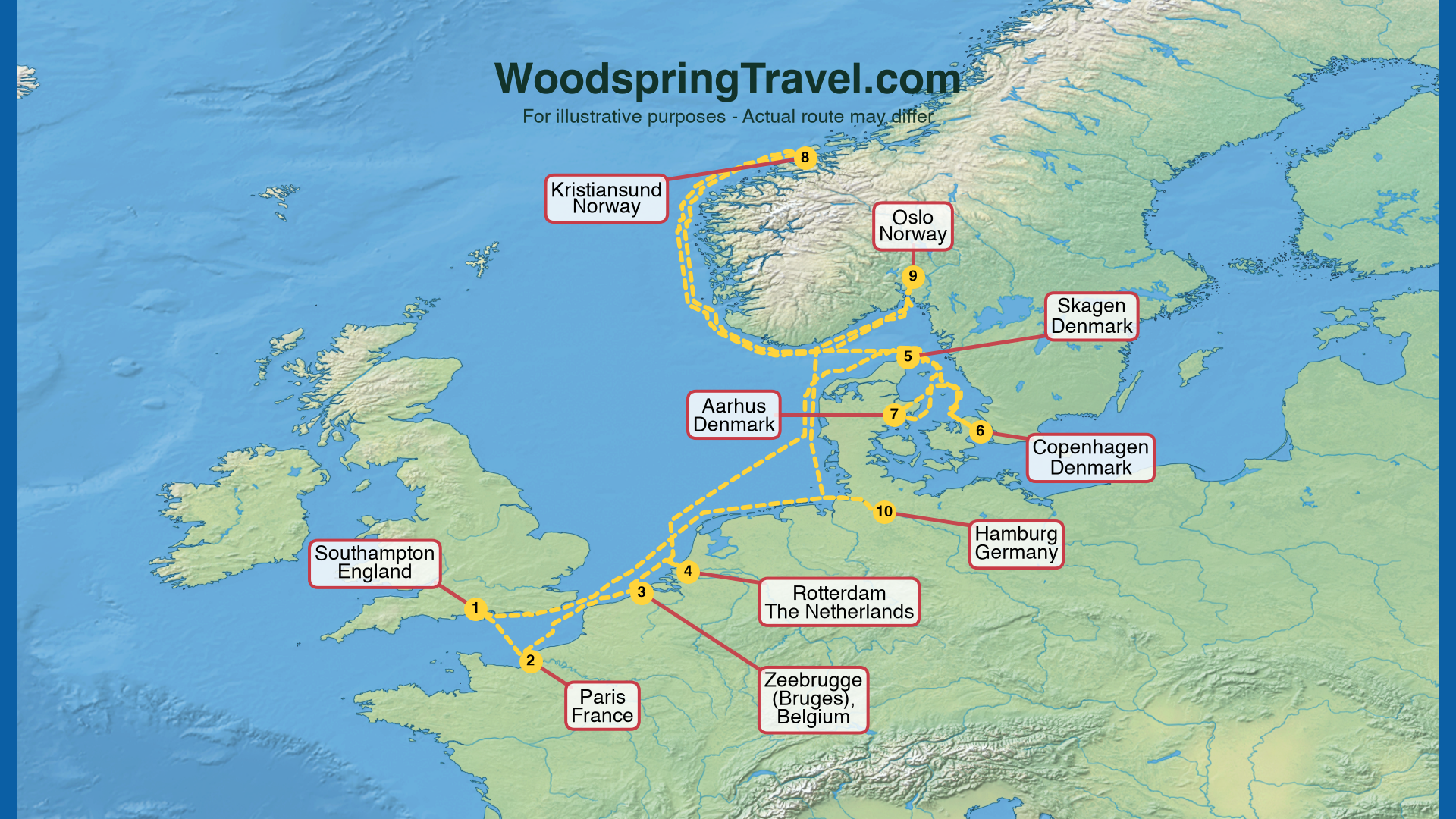 Route Illustration - Actual route may differ Route Illustration - Actual route may differ