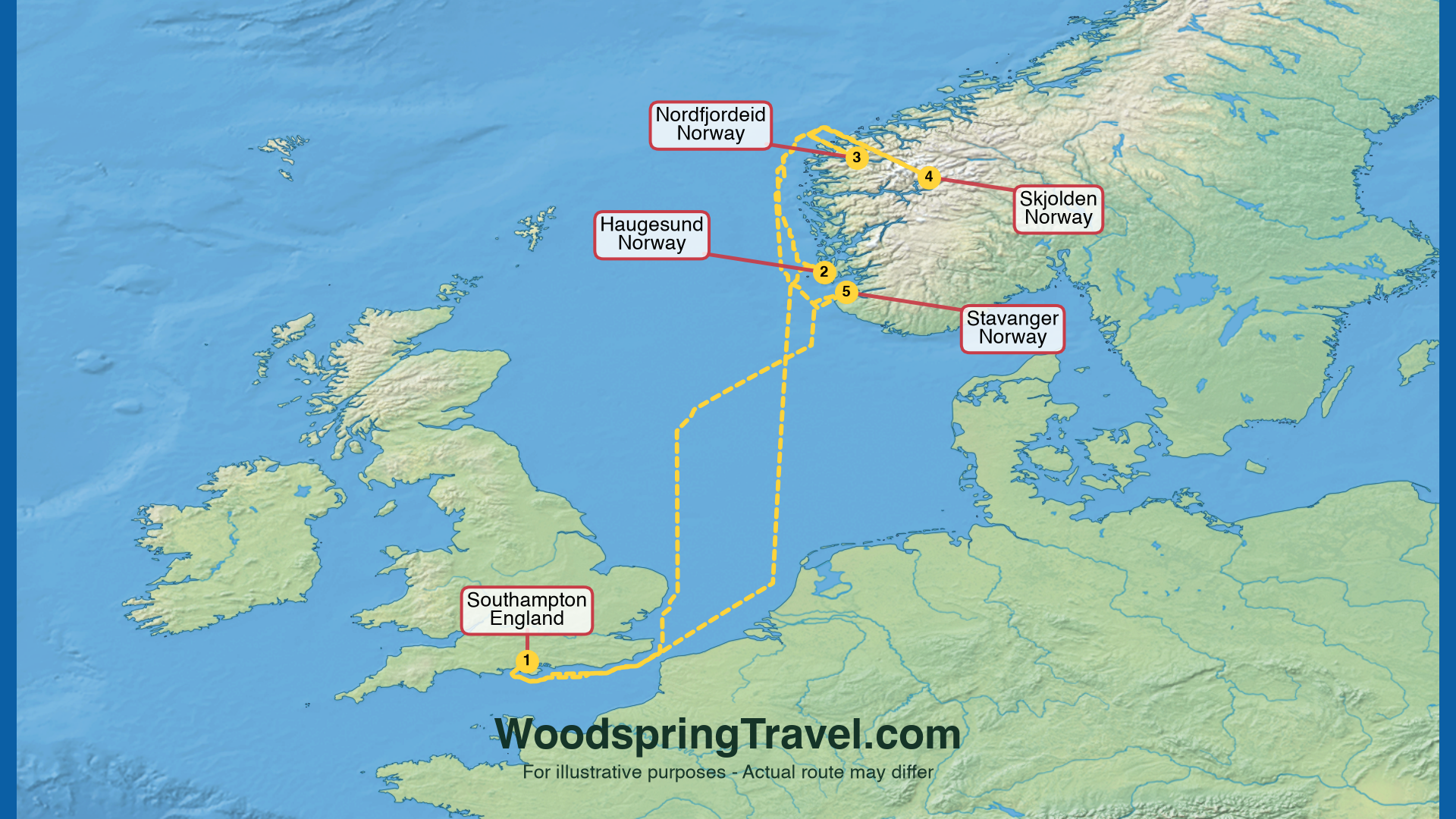 Route Illustration - Actual route may differ
