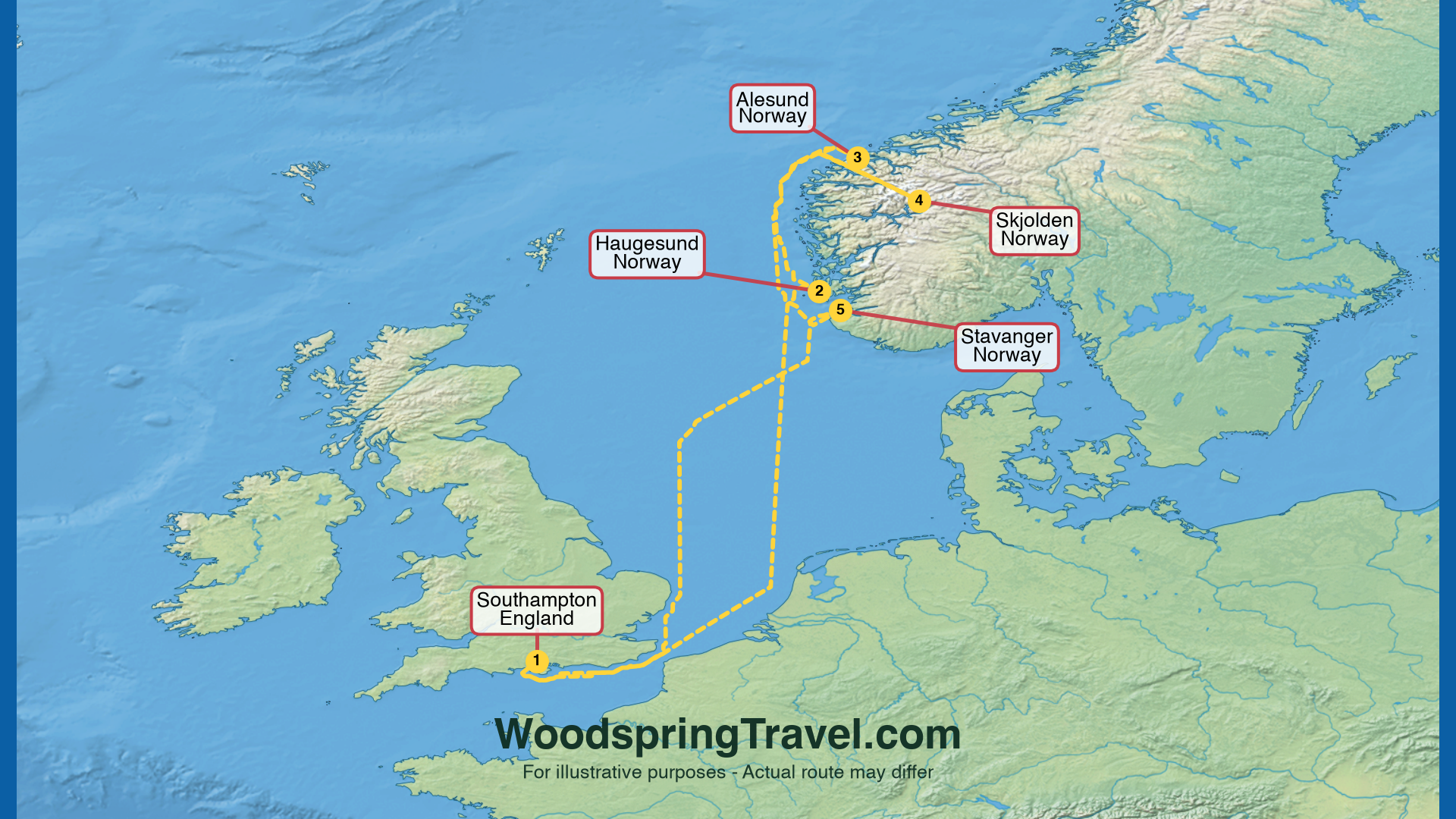 Route Illustration - Actual route may differ