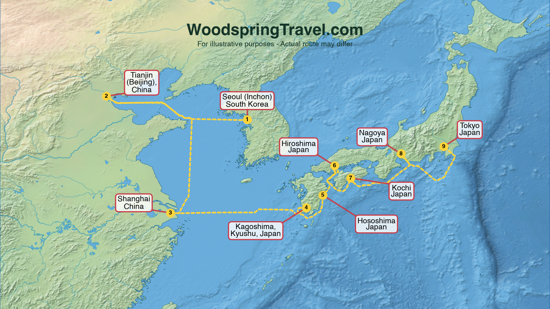 Route Illustration - Actual route may differ