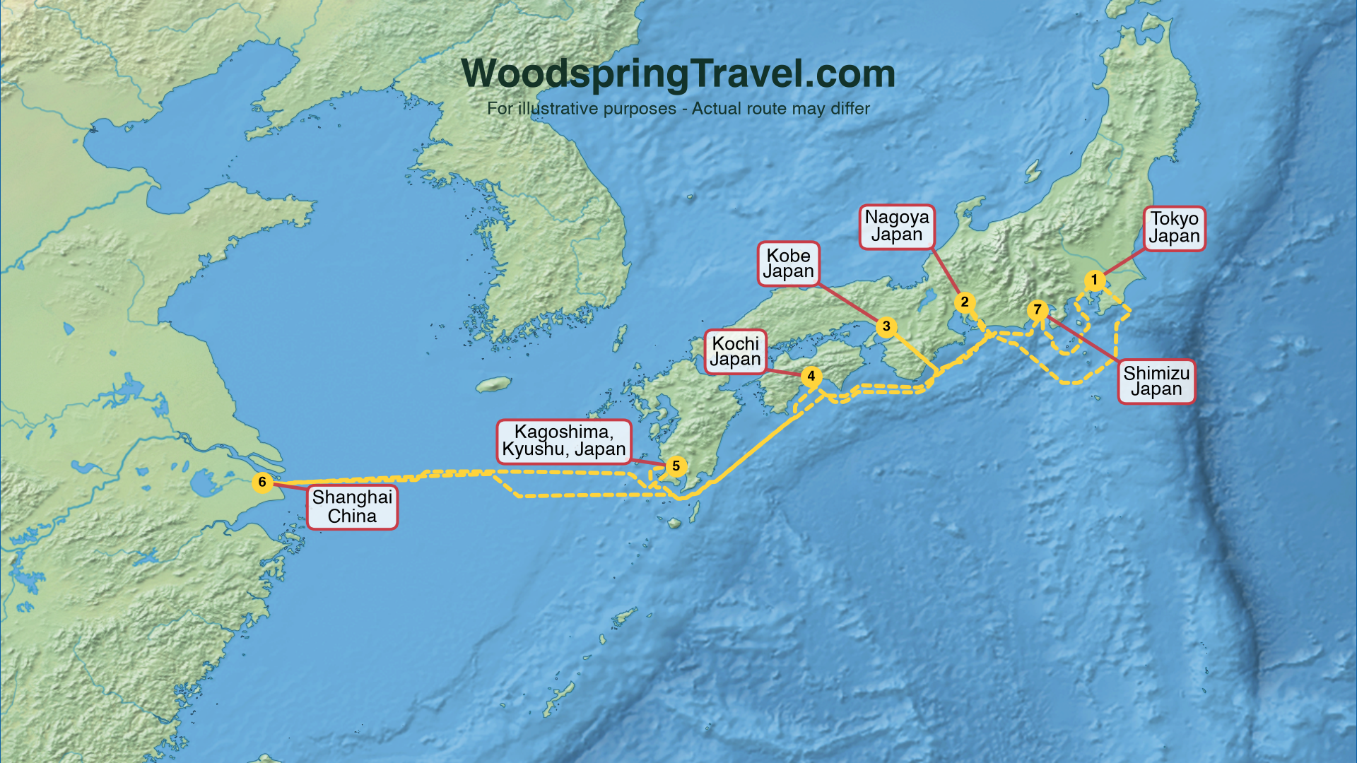Route Illustration - Actual route may differ