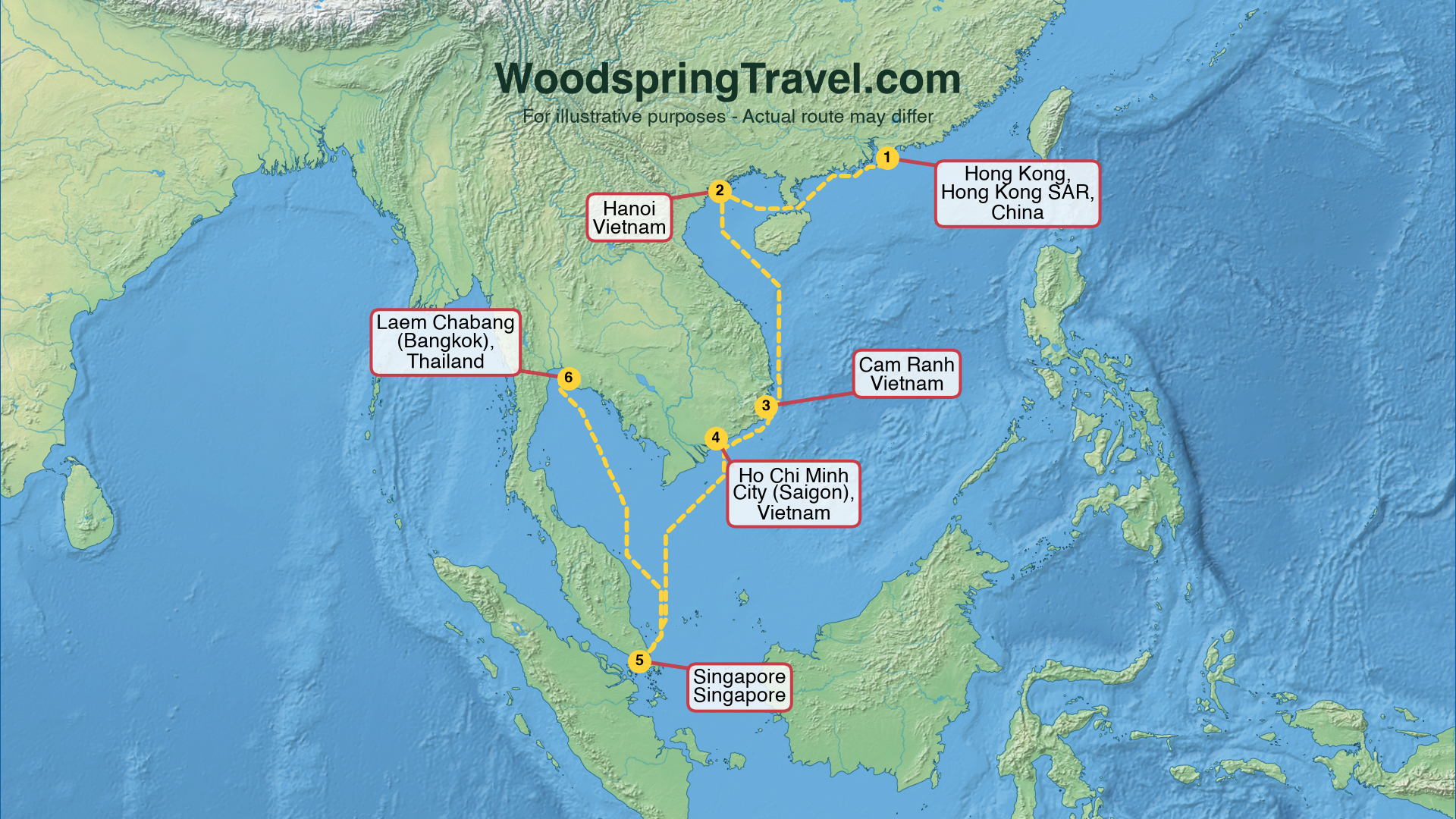 Route Illustration - Actual route may differ