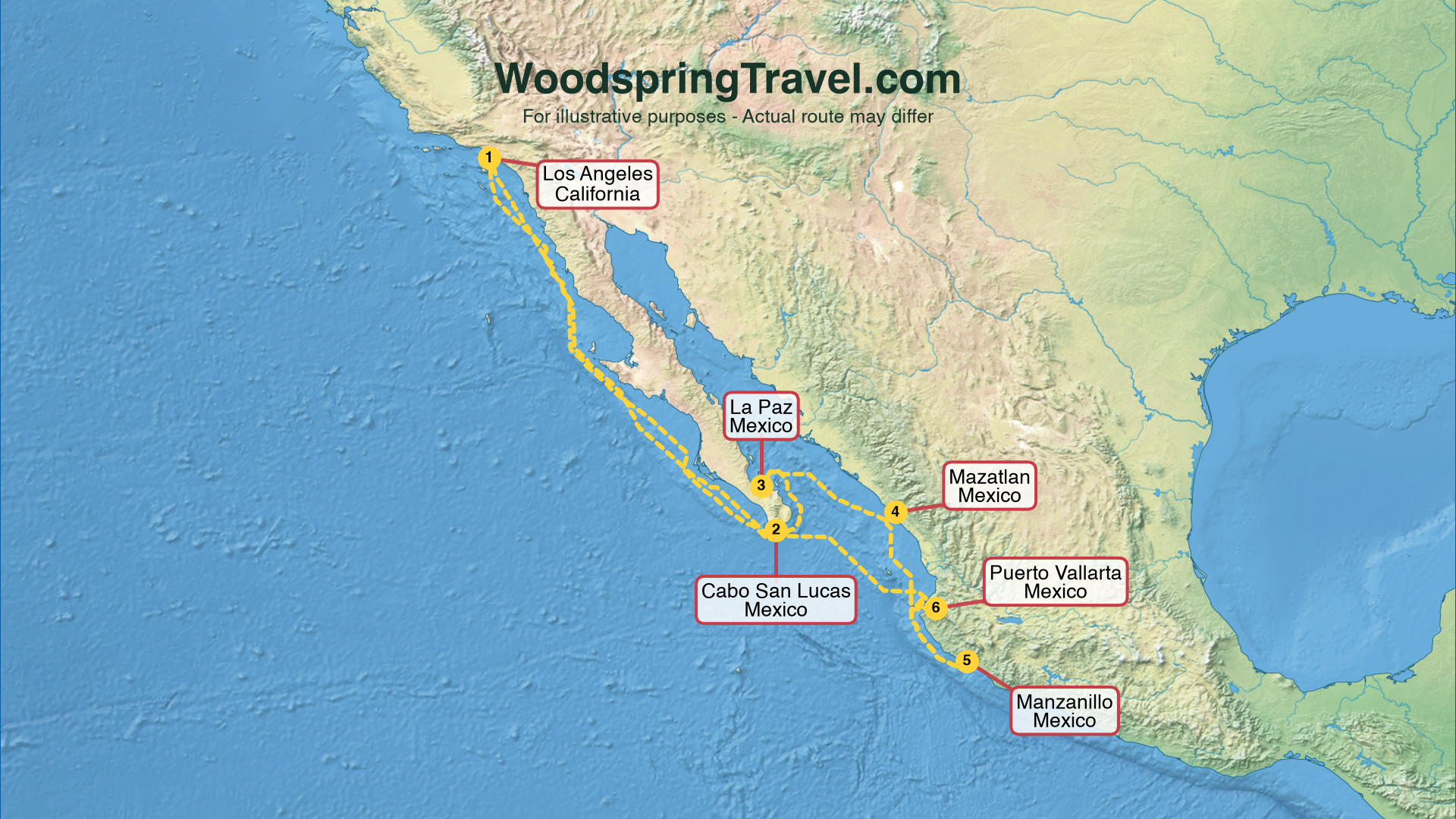 Route Illustration - Actual route may differ