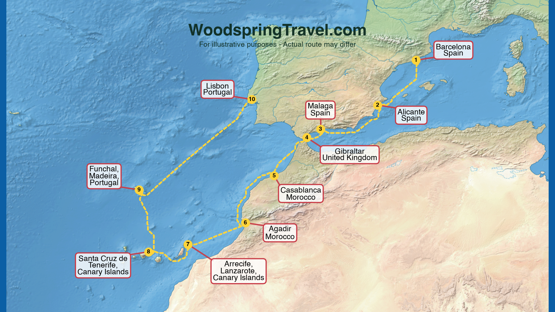 Route Illustration - Actual route may differ