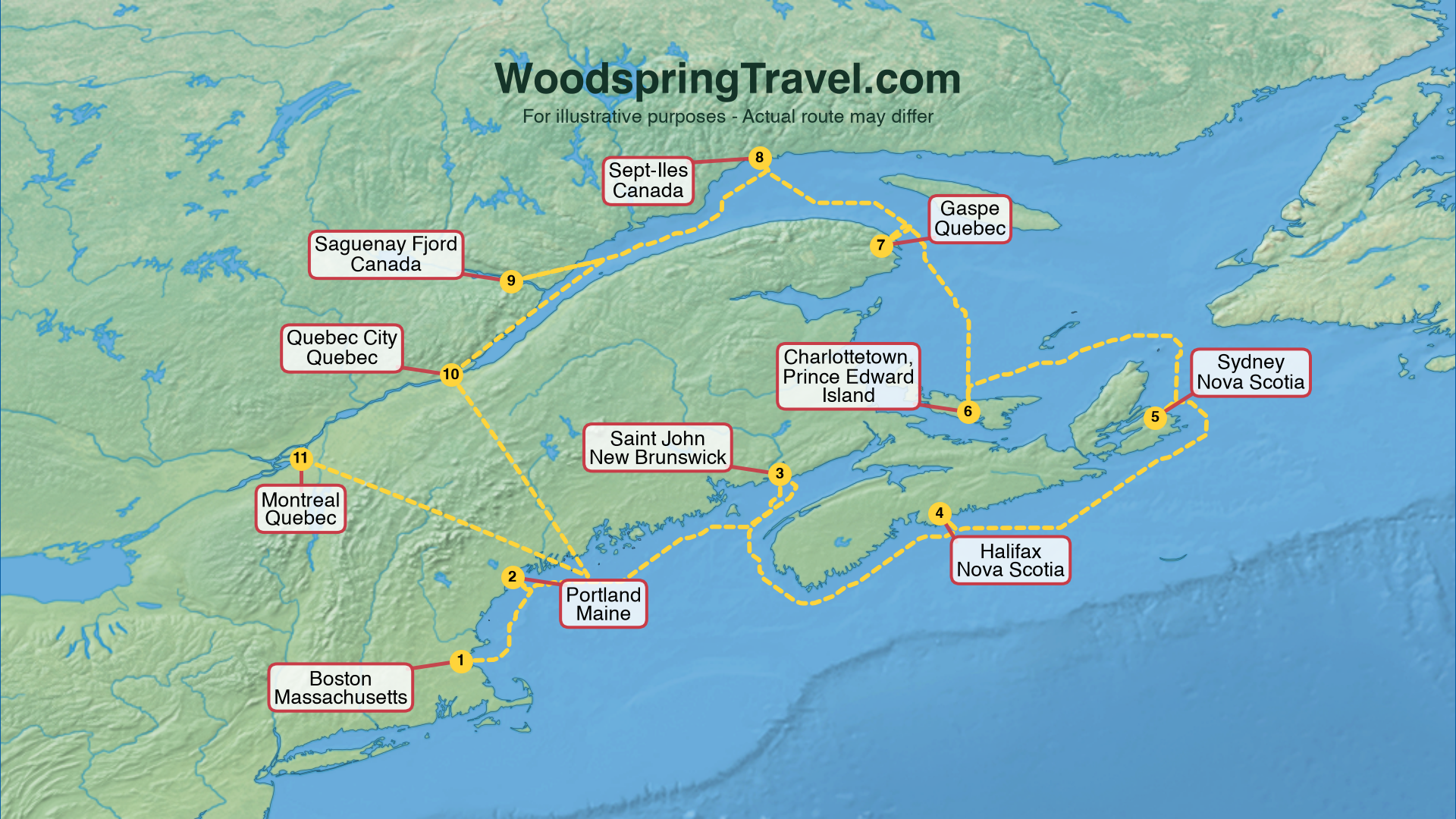 Route Illustration - Actual route may differ