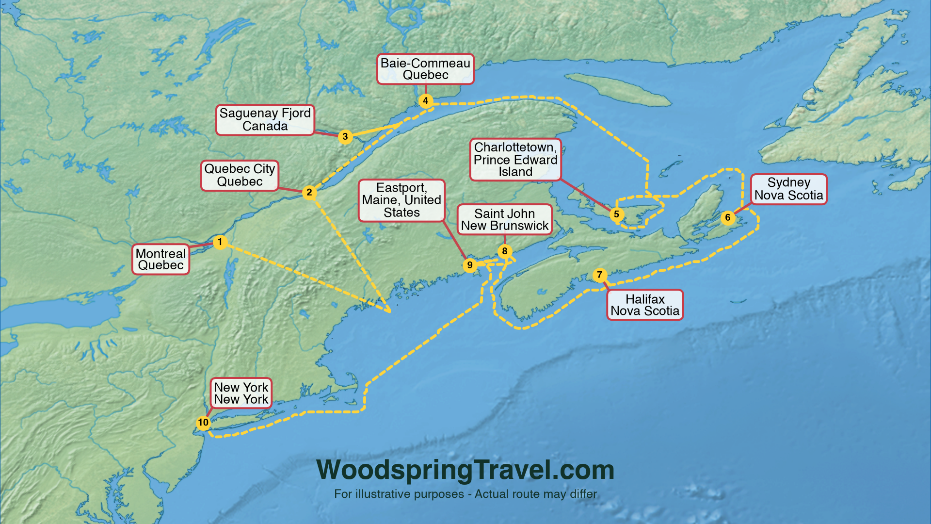 Route Illustration - Actual route may differ