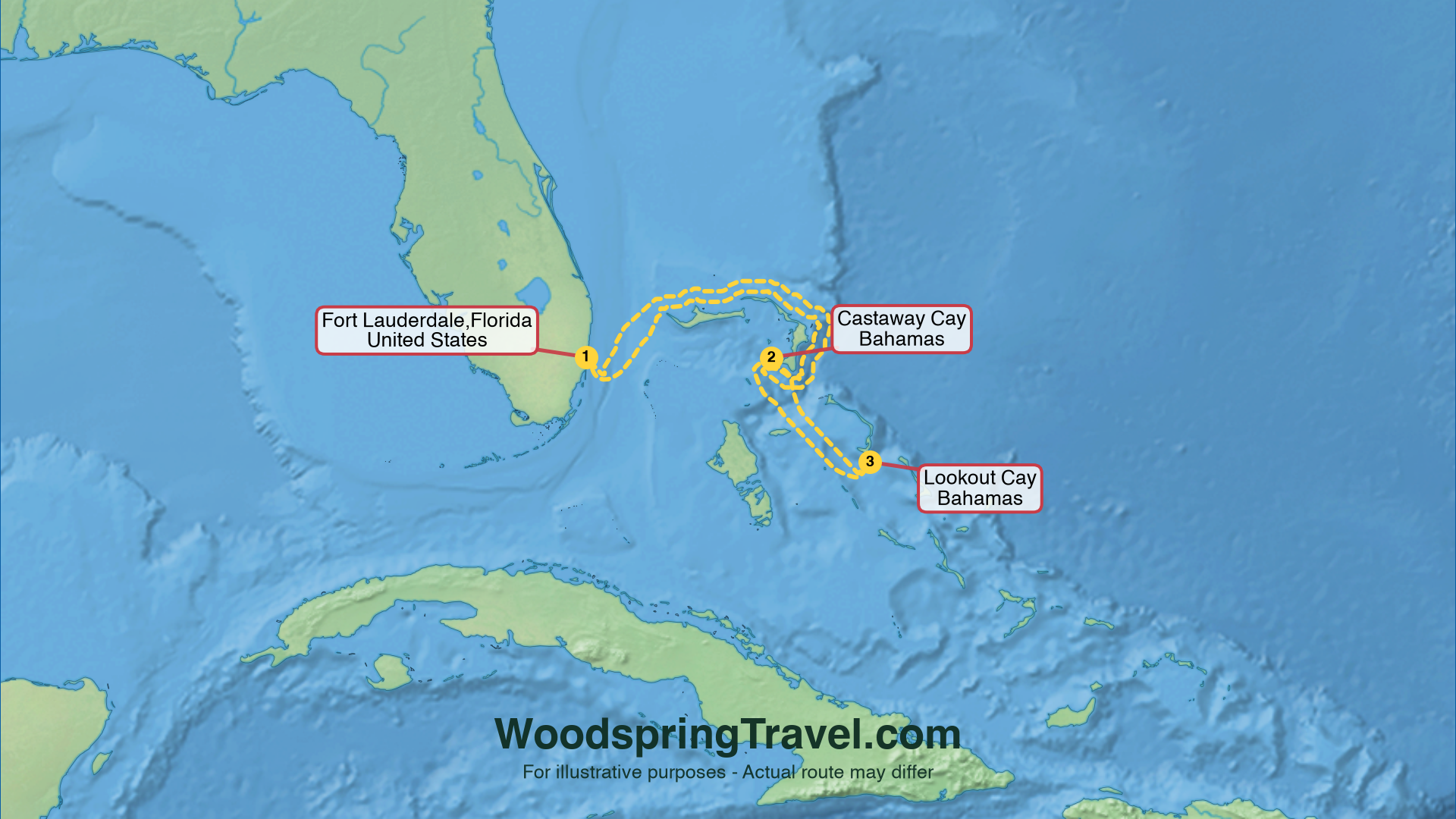 Route Illustration - Actual route may differ